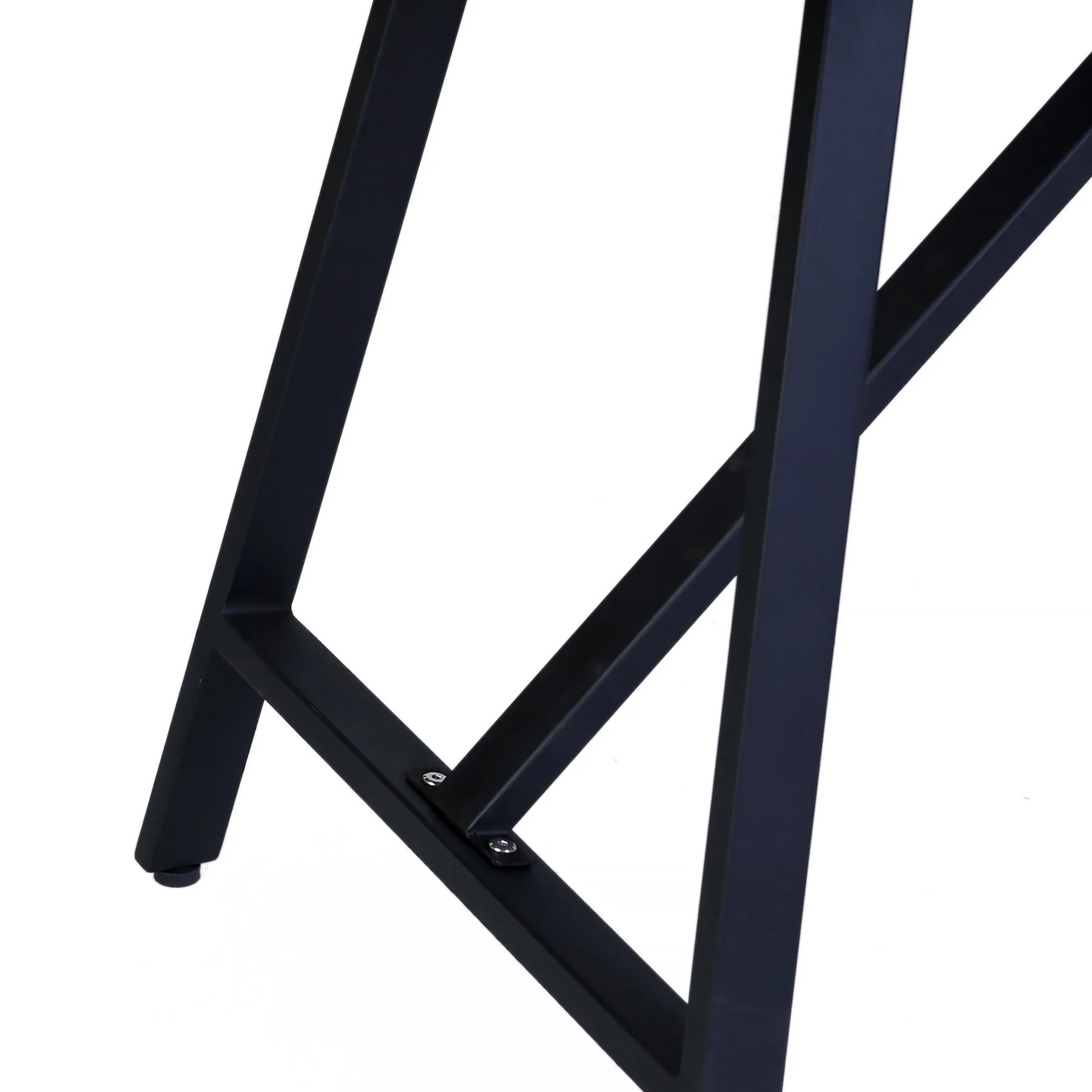 Frinton Outdoor Patio Light Eucalyptus Wood and Metal Rectangle Dining Table - Image 4