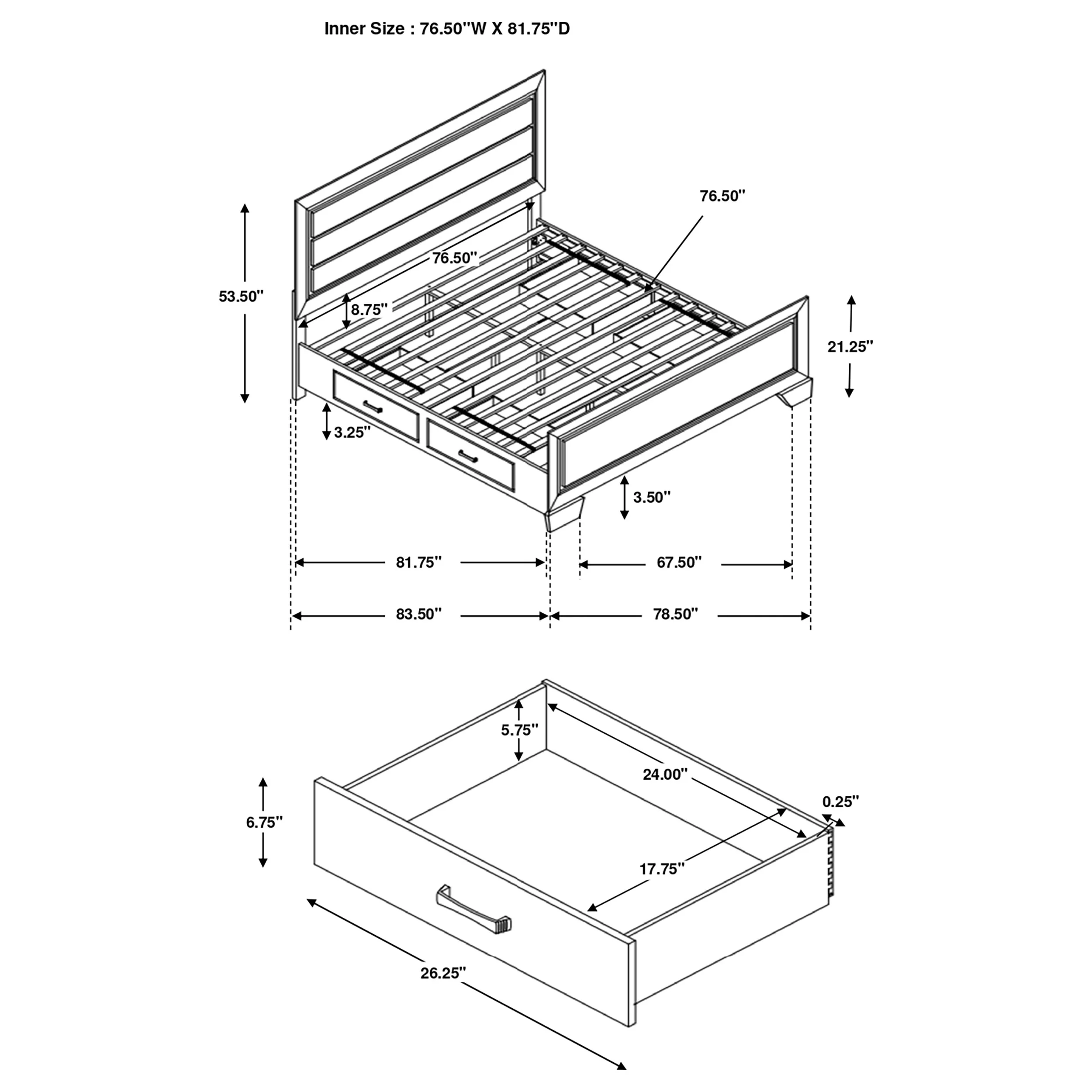 Kauffman Panel Platform Storage Bed - Image 72