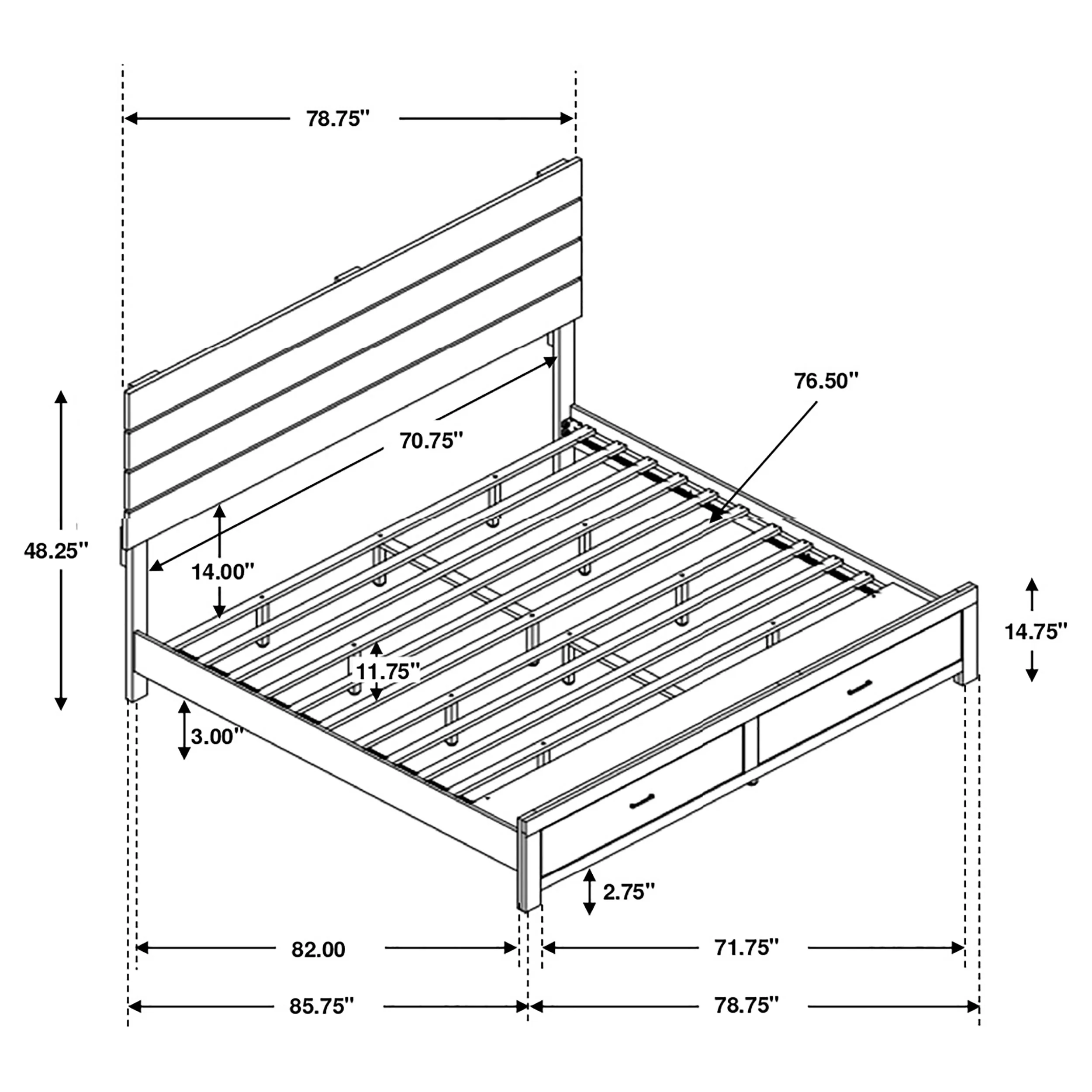 Brantford Panel Platform Storage Bed - Image 37