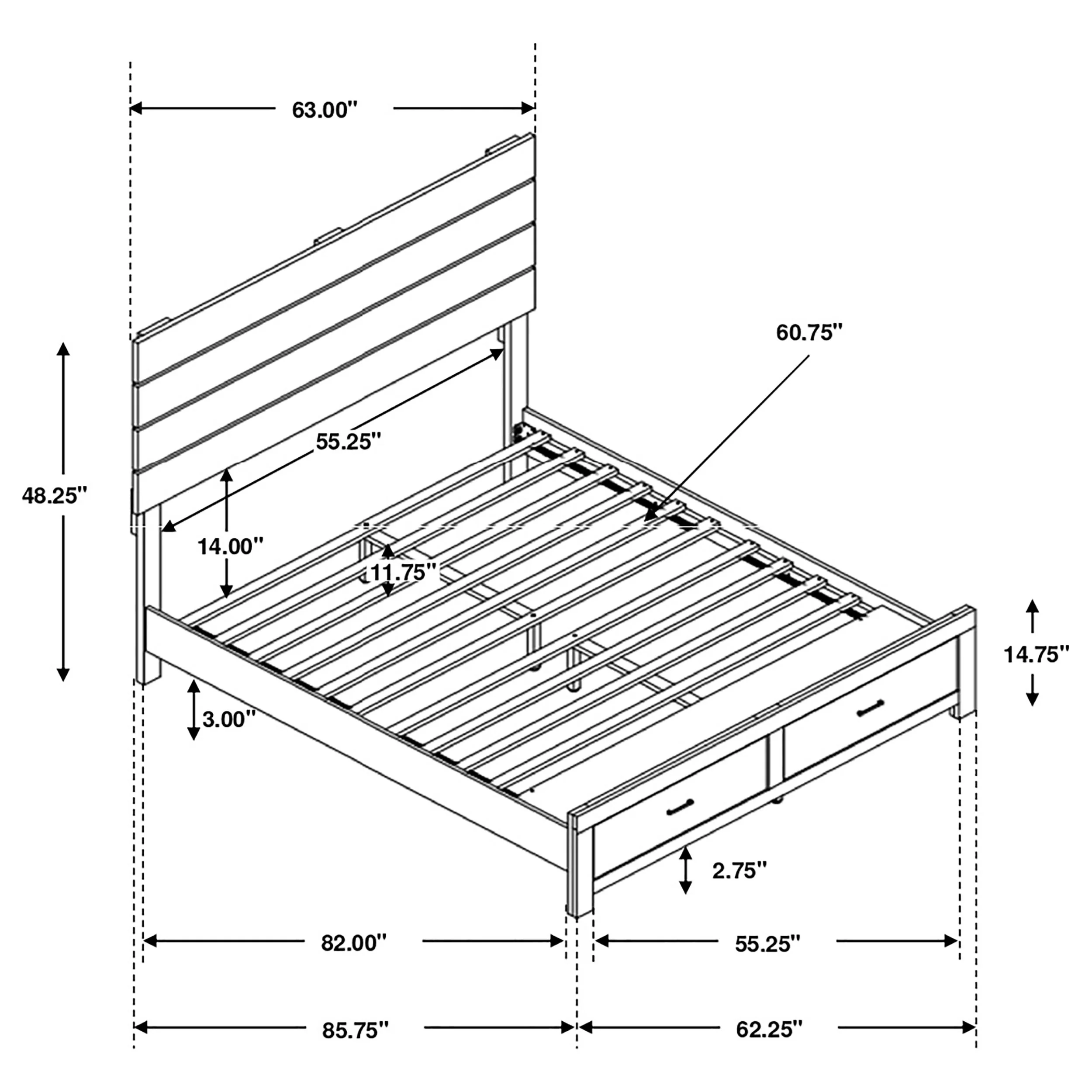 Brantford Panel Platform Storage Bed - Image 7