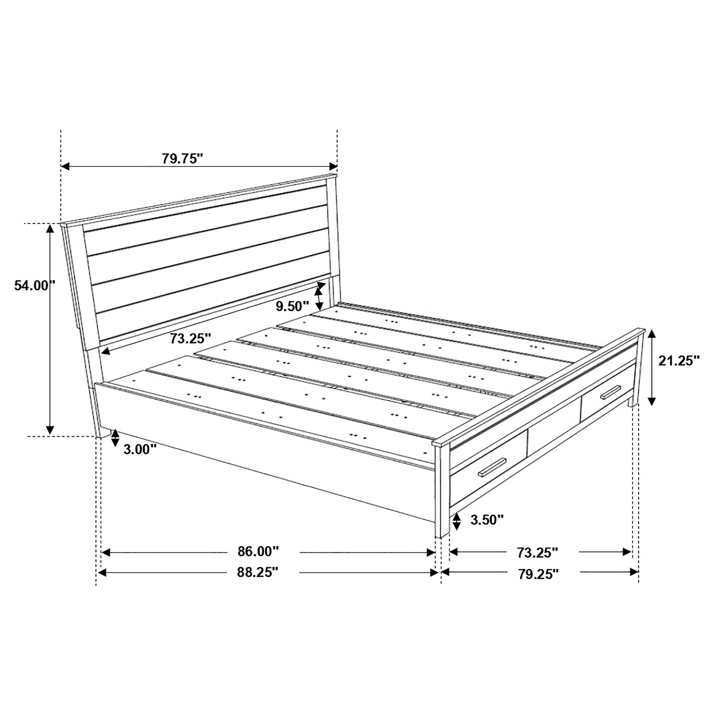 Woodmont Panel Platform Storage Bed - Image 26