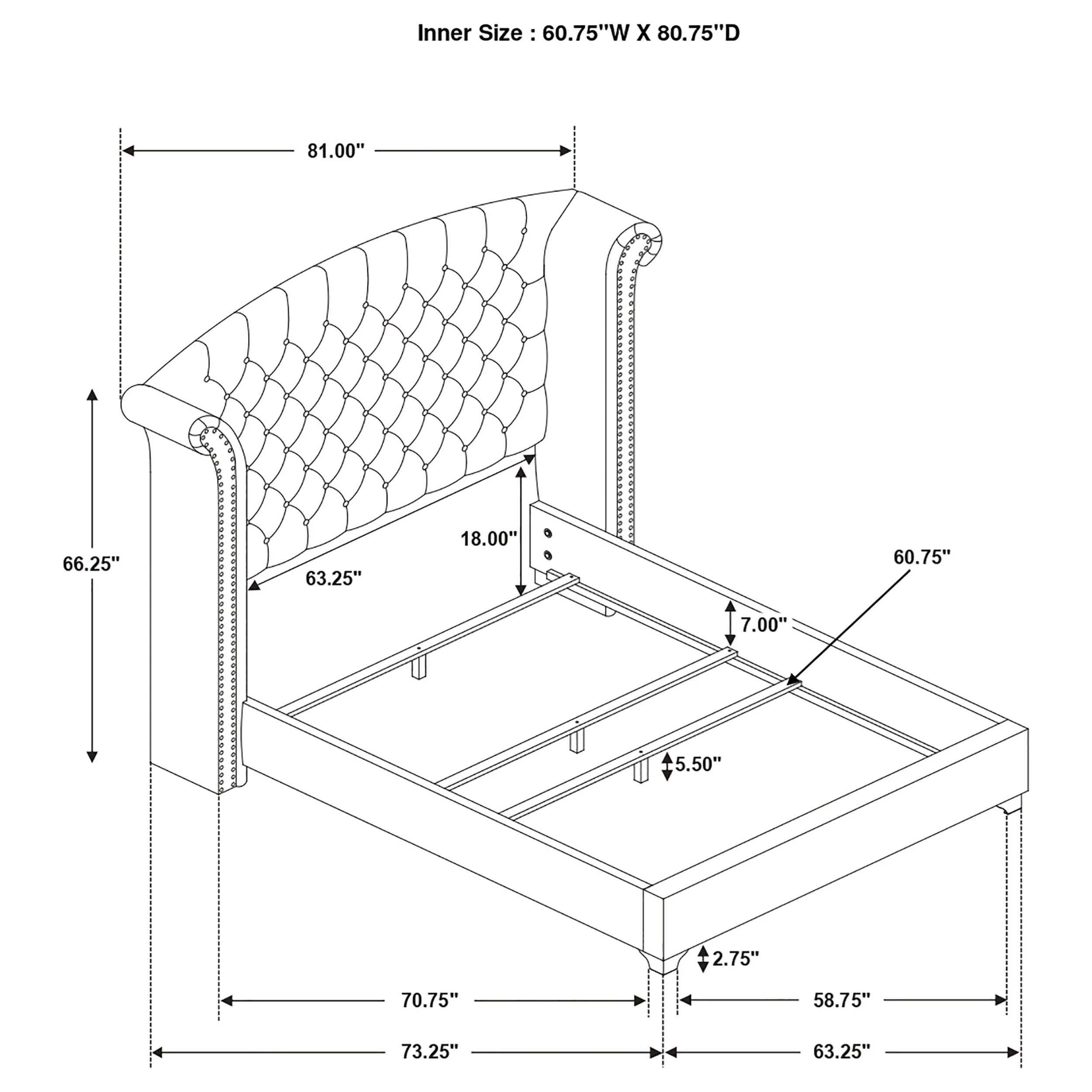 Melody Wingback Bed - Image 23