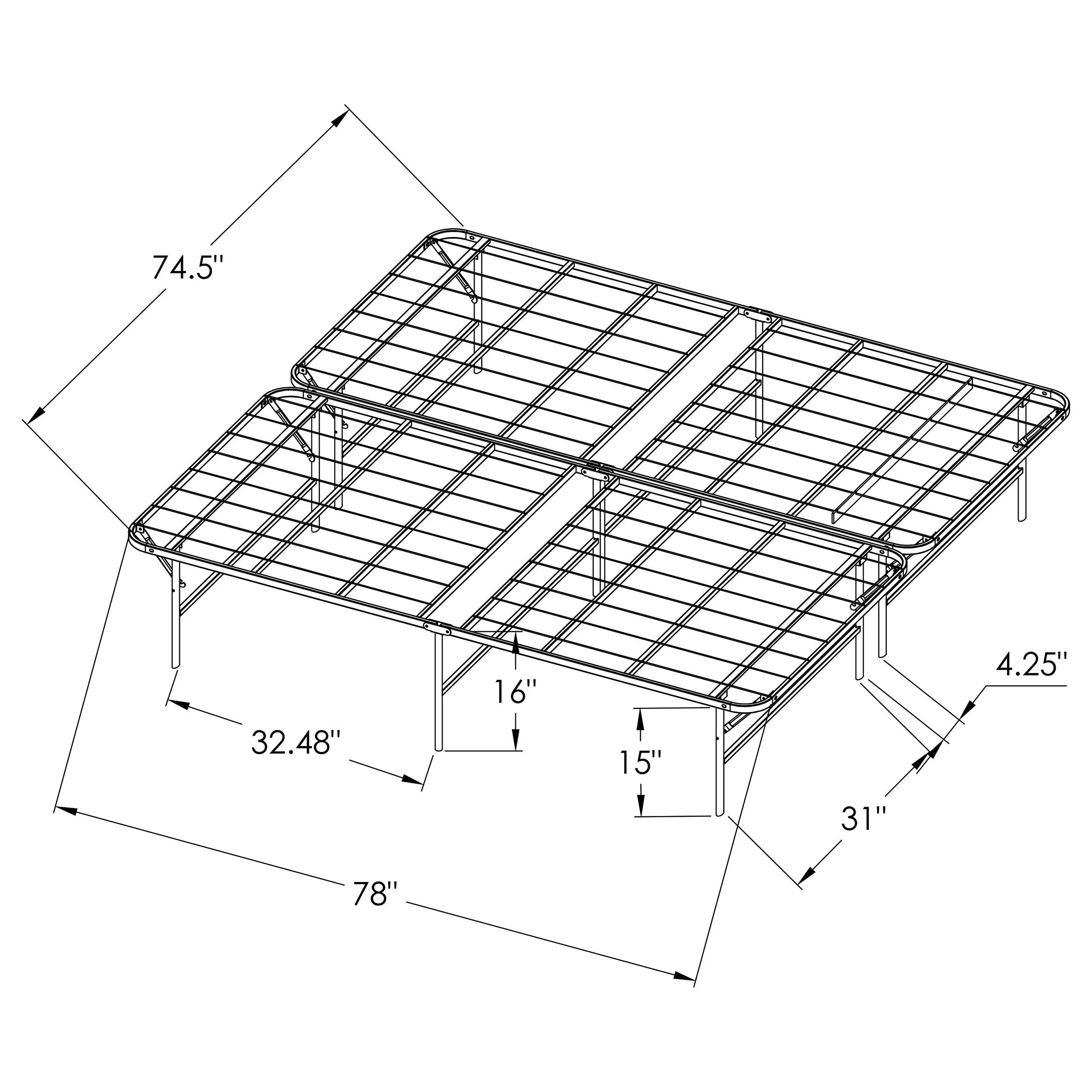Mabel Foldable Platform Bed Frame - Image 18