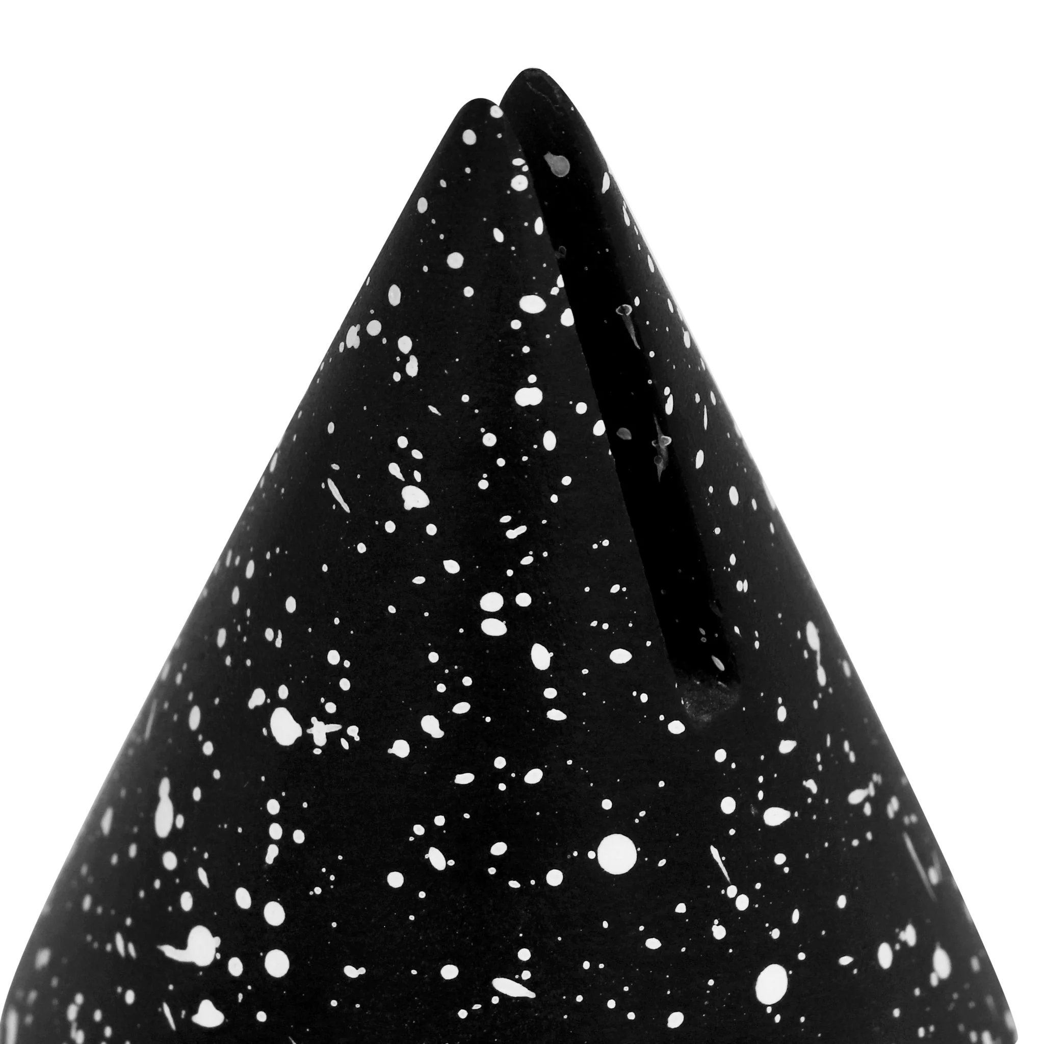 Gabby Speckled Black Cone Card Holder - Set of 4 - Image 3