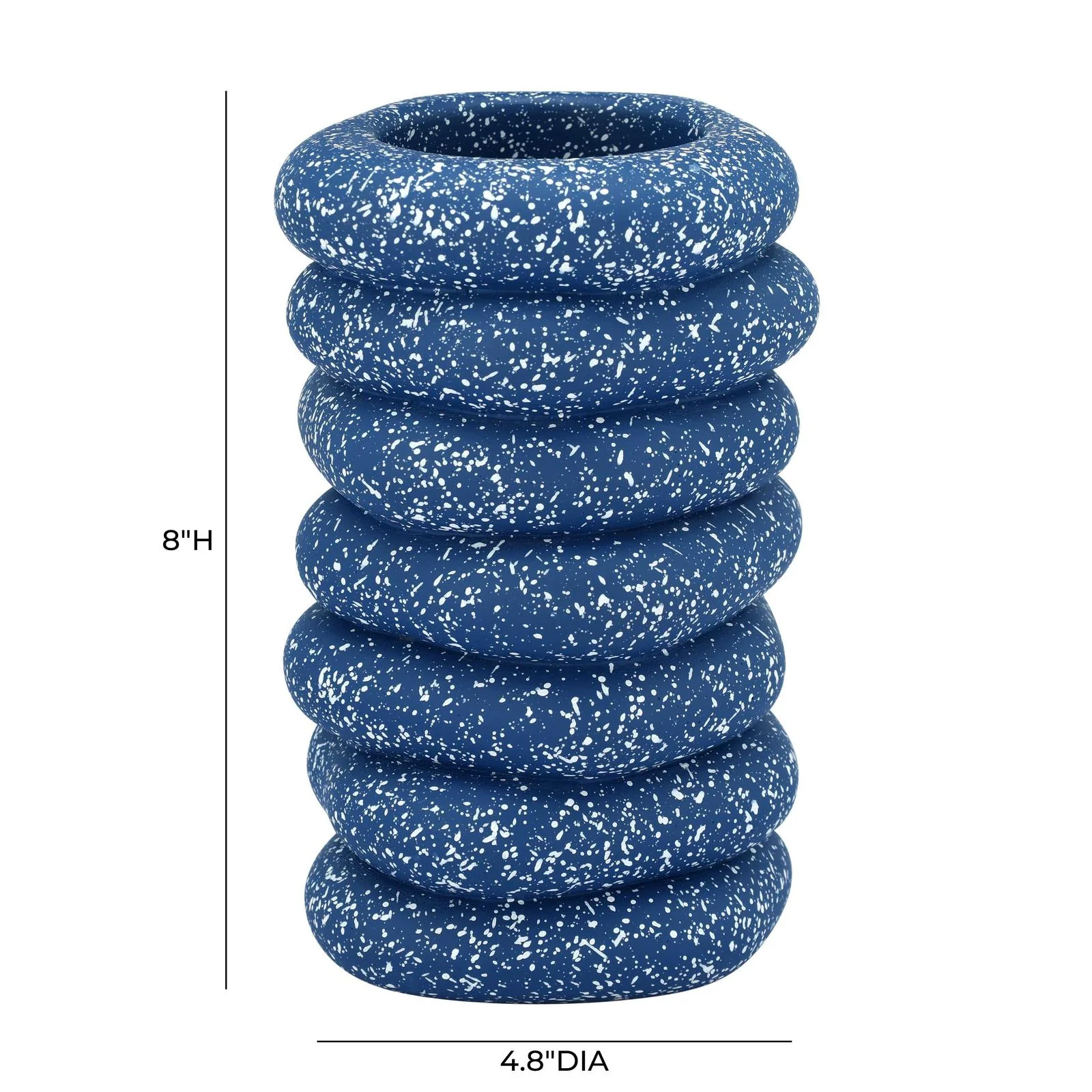 Gabby Speckled Blue Cairn Vase - Image 4