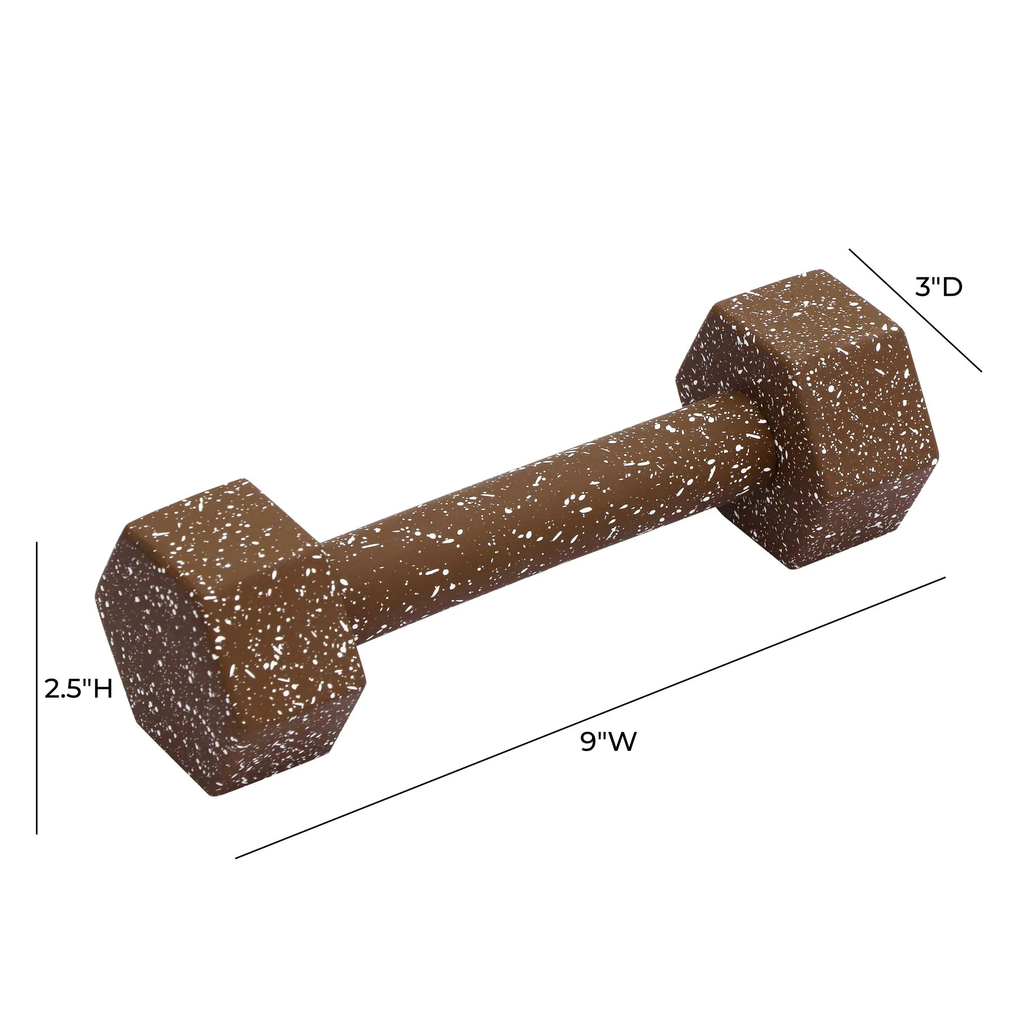 Gabby Speckled Brick Red Decorative Dumbbell - Image 5