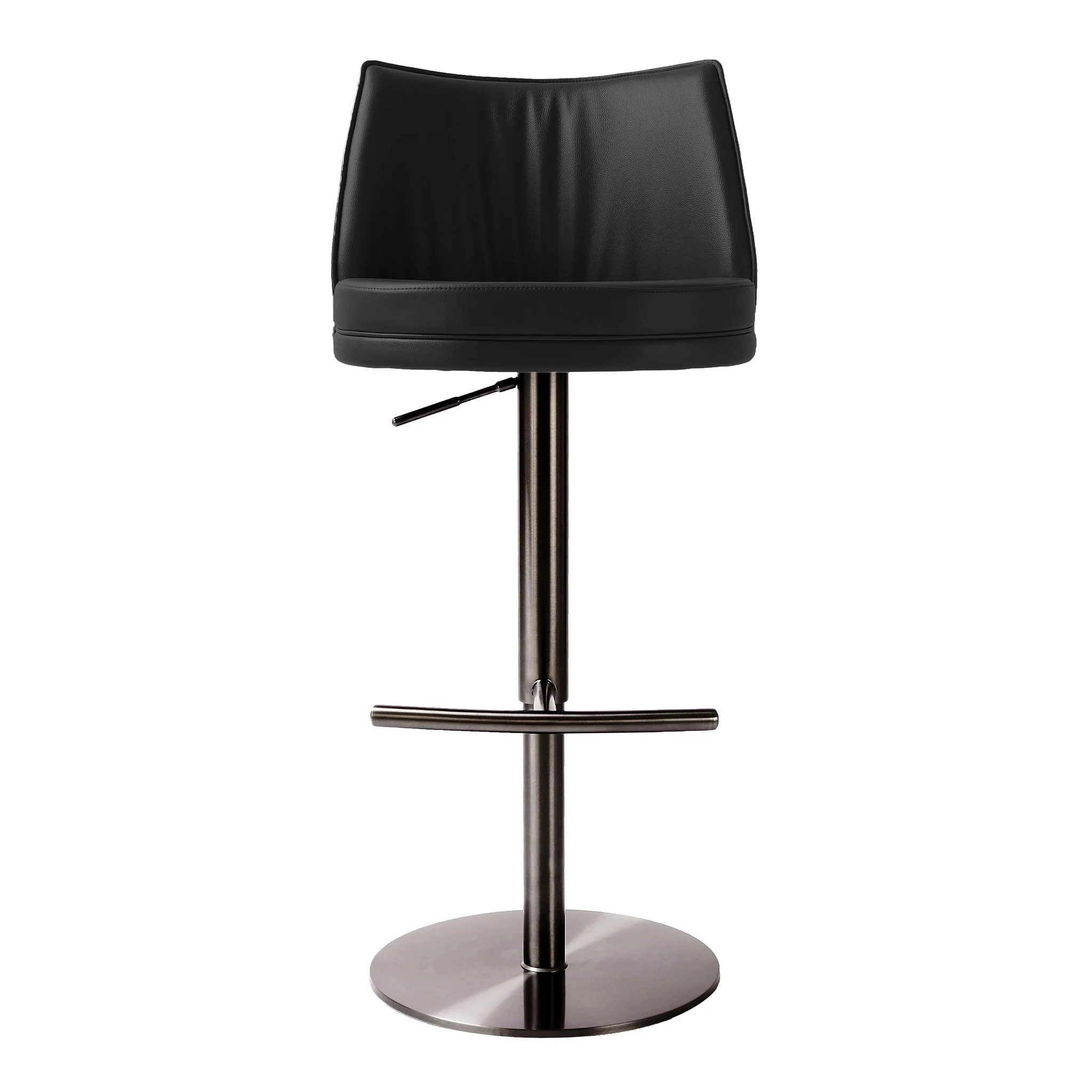 Gala Black Performance Vegan Leather on Adjustable Stool - Image 3