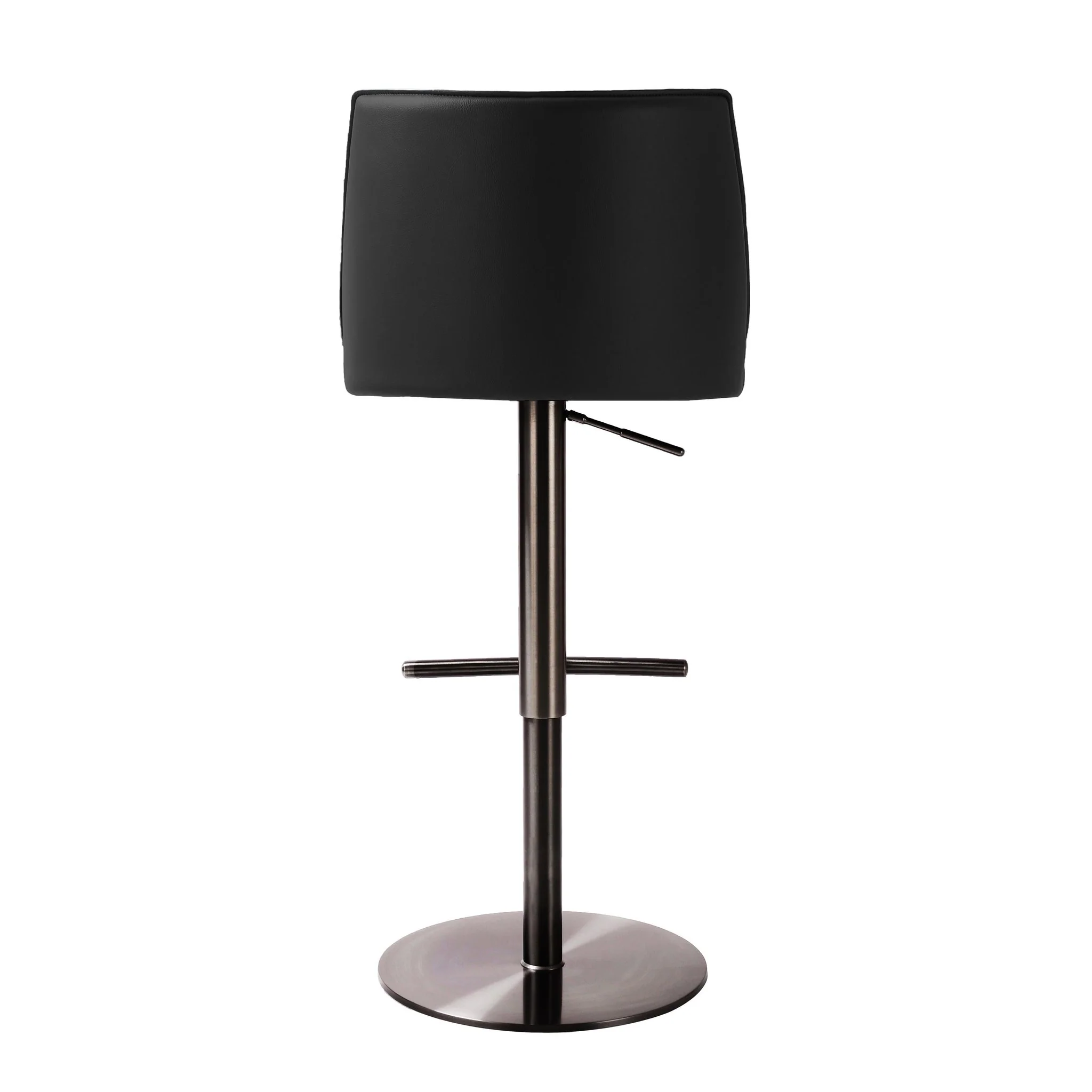 Gala Black Performance Vegan Leather on Adjustable Stool - Image 4