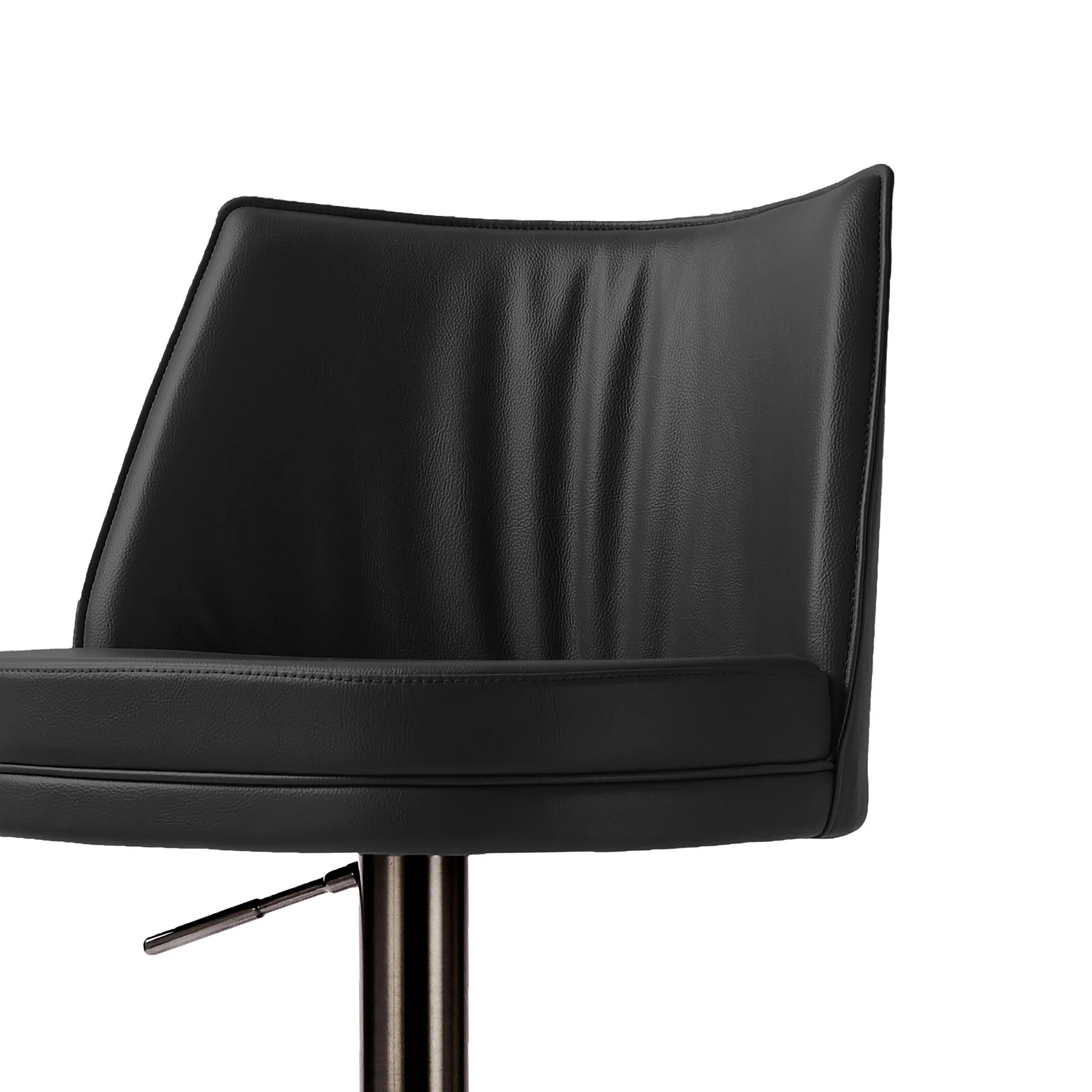 Gala Black Performance Vegan Leather on Adjustable Stool - Image 5