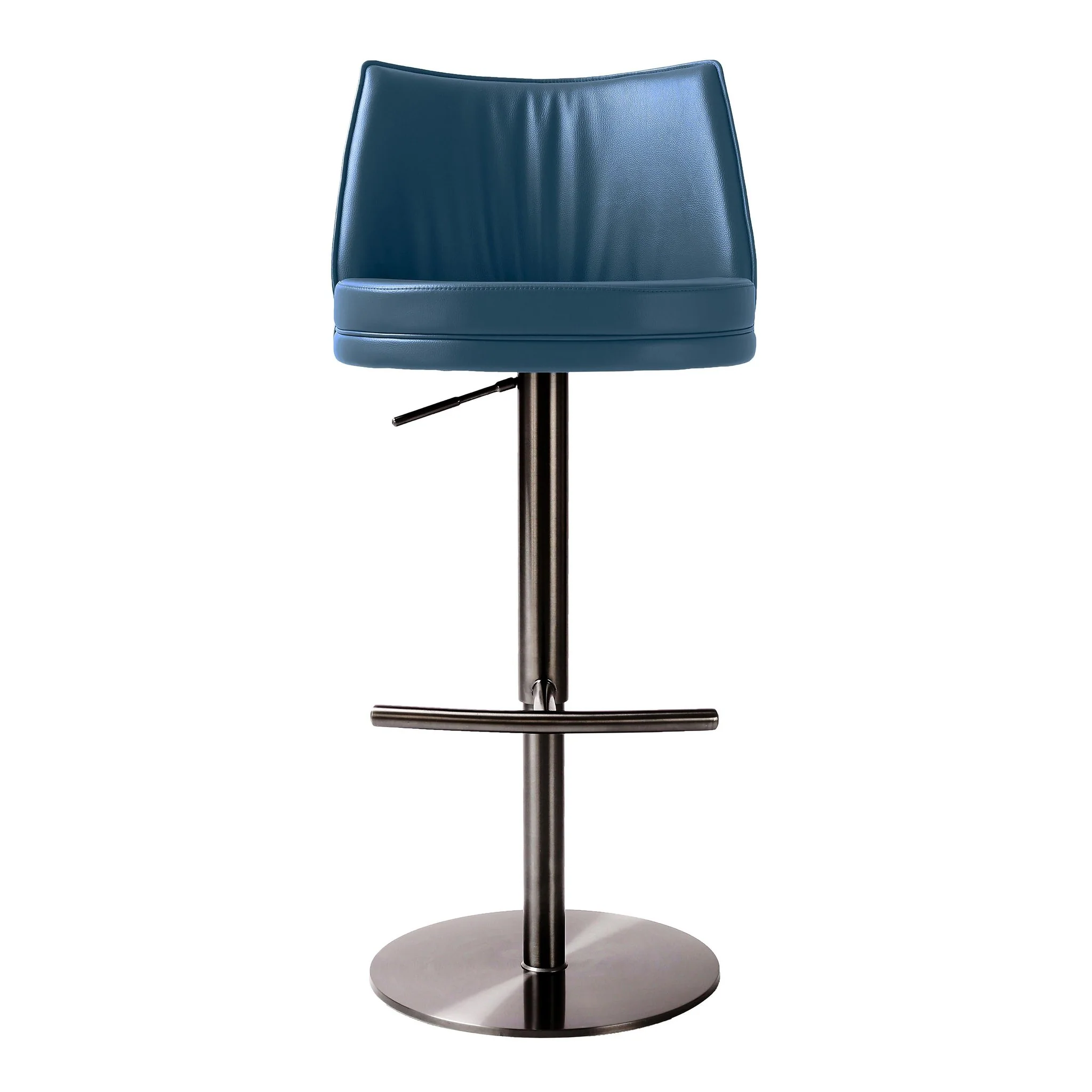 Gala Blue Performance Vegan Leather on Adjustable Stool - Image 3