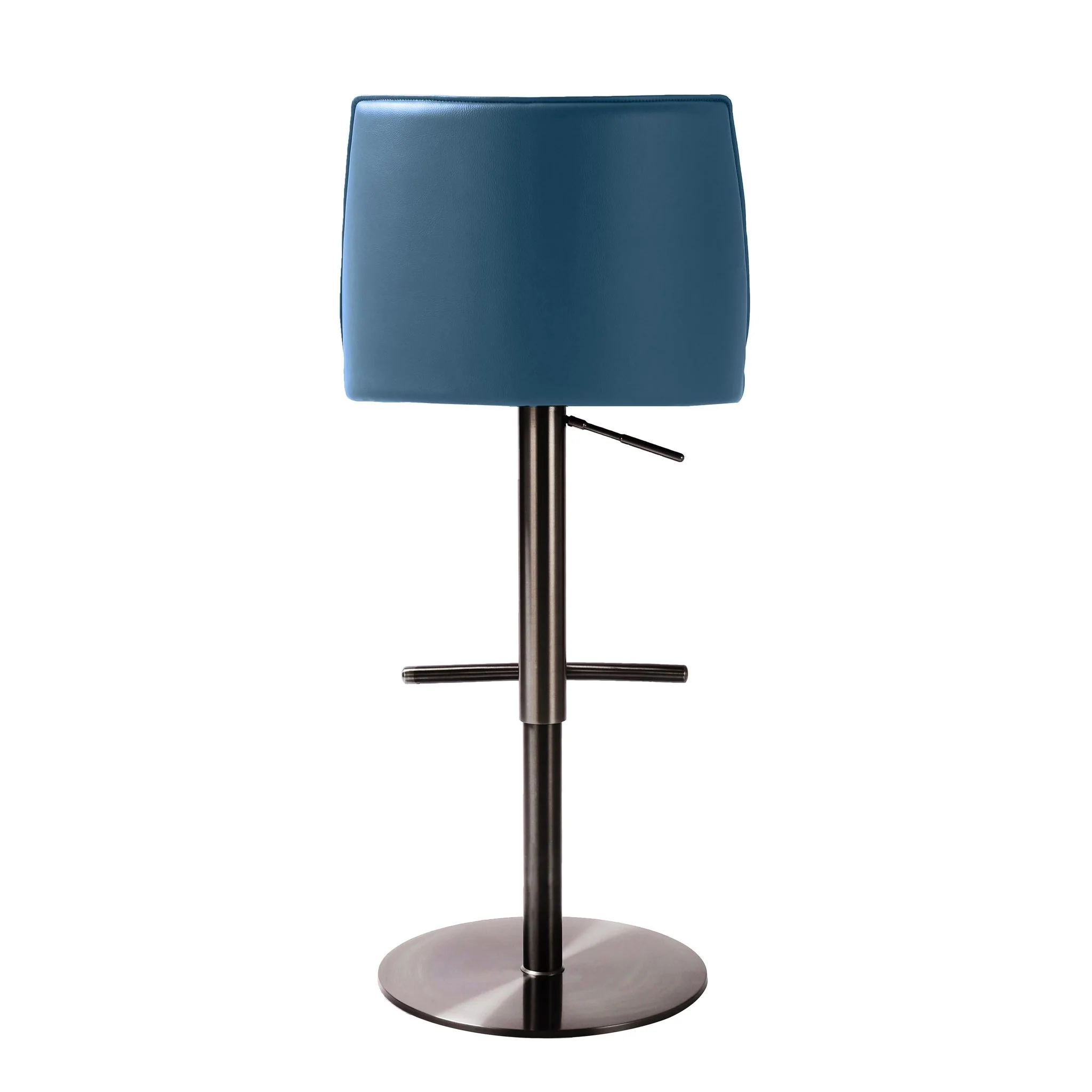Gala Blue Performance Vegan Leather on Adjustable Stool - Image 4