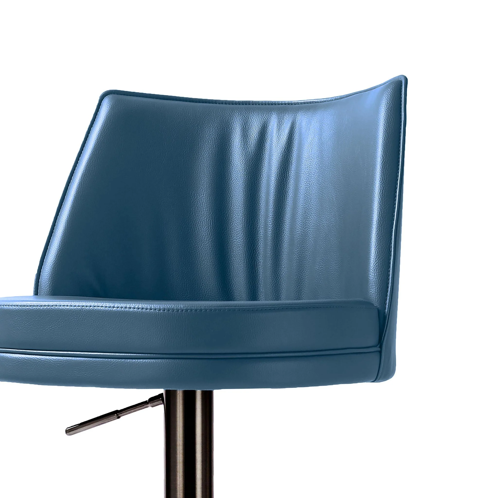 Gala Blue Performance Vegan Leather on Adjustable Stool - Image 5