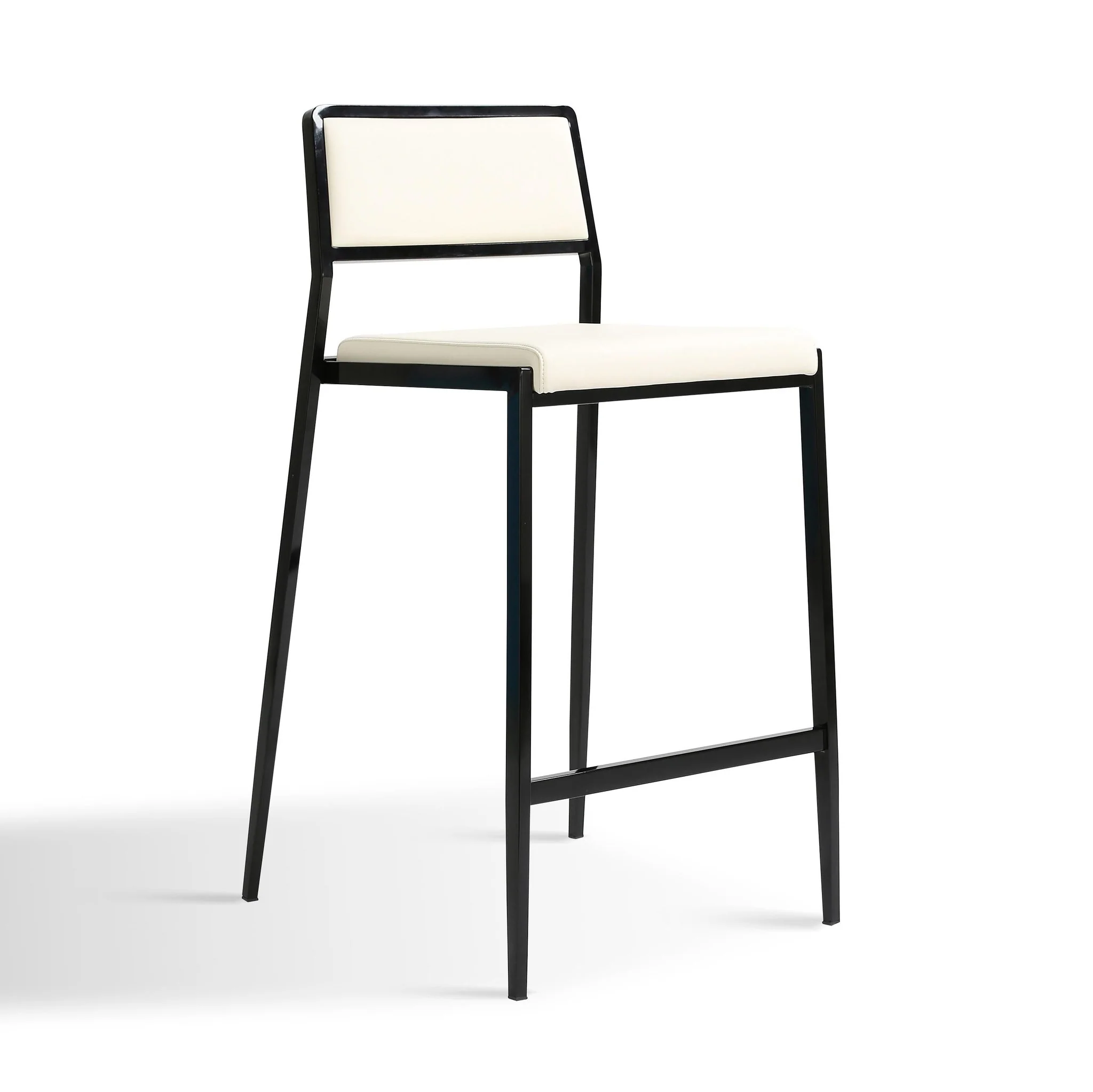 Gale Cream Performance Vegan Leather Stackable Stool - Set of 2 - Image 3