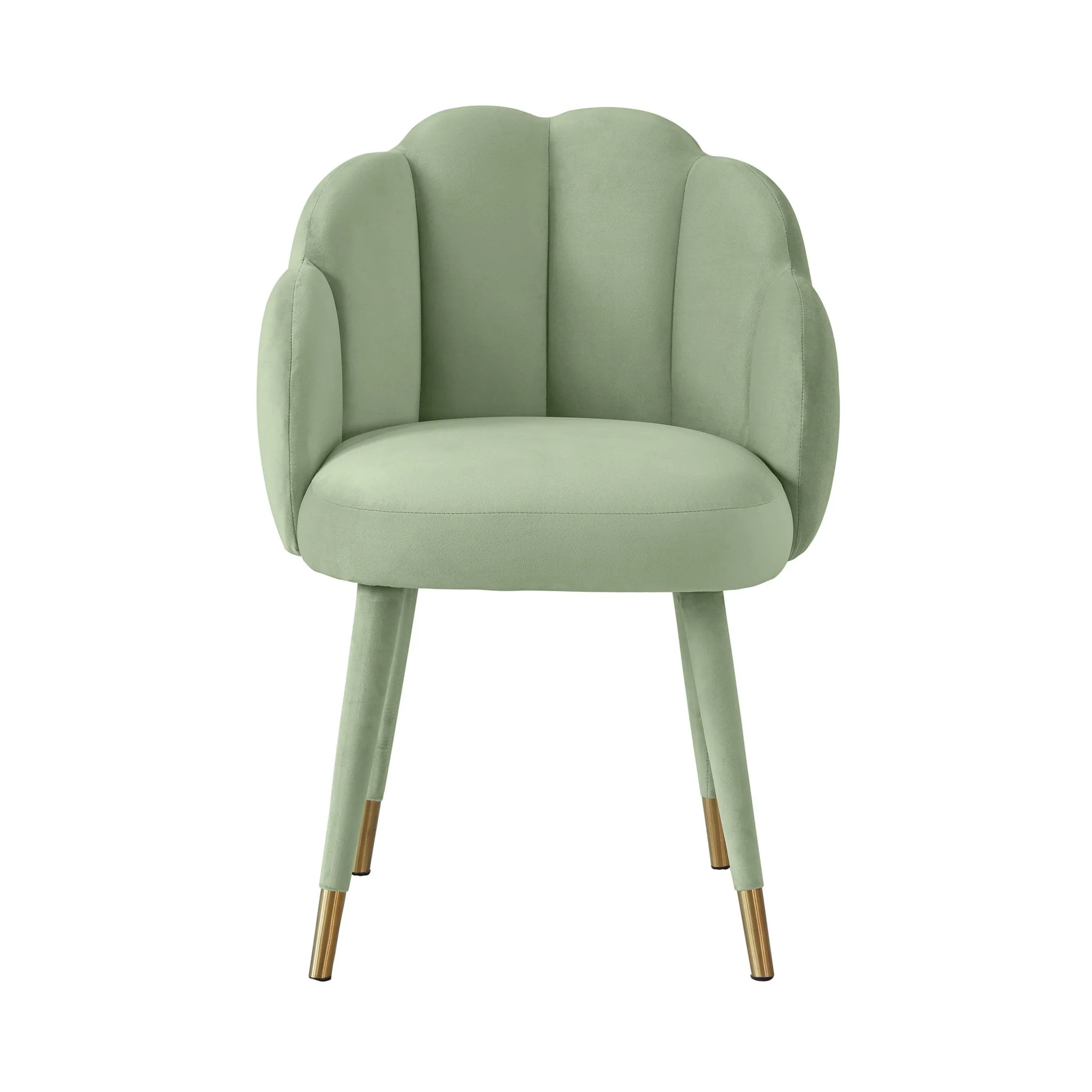 Gardenia Moss Green Velvet Dining Chair - Image 3