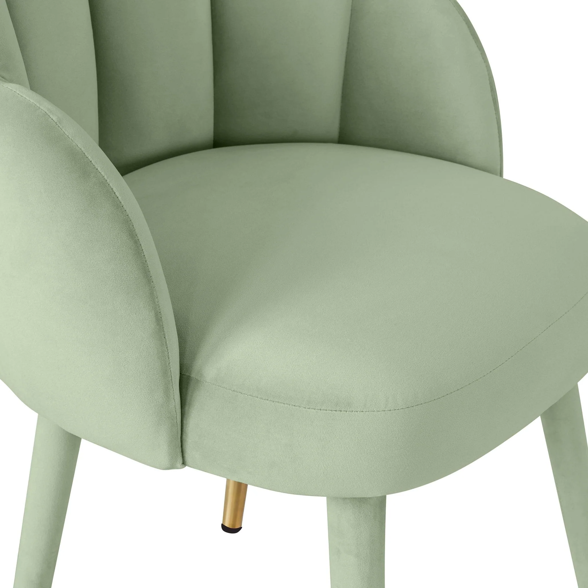Gardenia Moss Green Velvet Dining Chair - Image 5