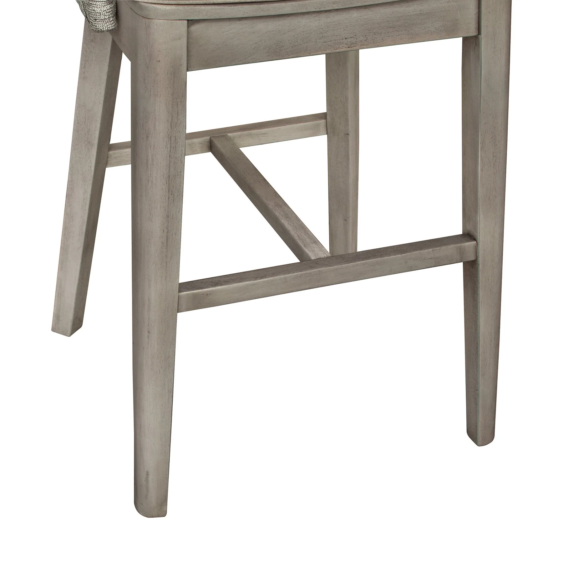 Garnet Outdoor Patio Bar Stool in Gray Acacia Wood and Rope - Image 8