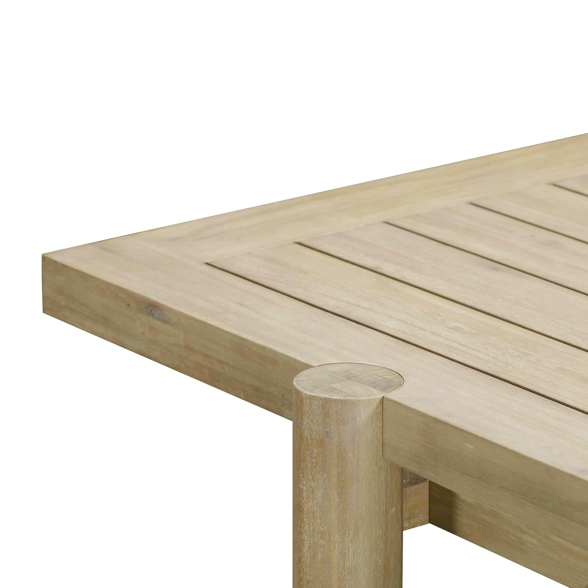 Gata Light Teak Outdoor Rectangular Dining Table - Image 5