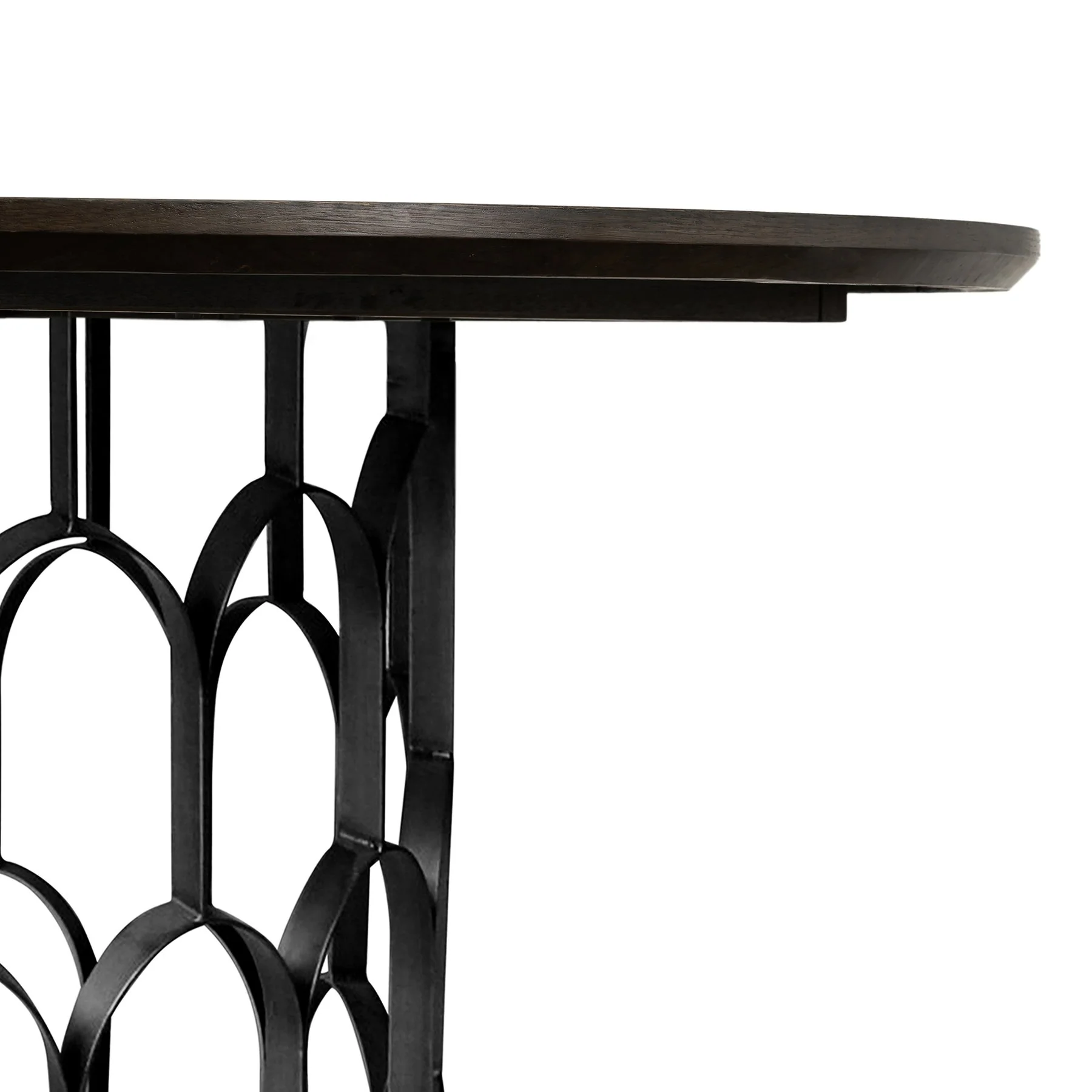 Gatsby Oak and Metal Round Dining Table - Image 3