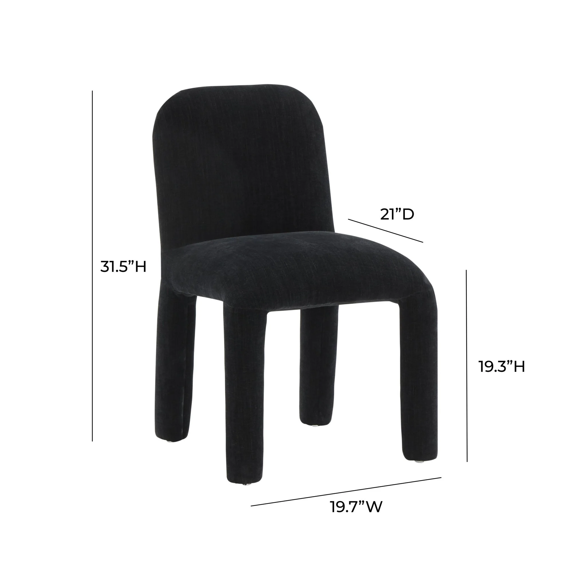Georgia Midnight Performance Chenille Dining Chair - Image 7
