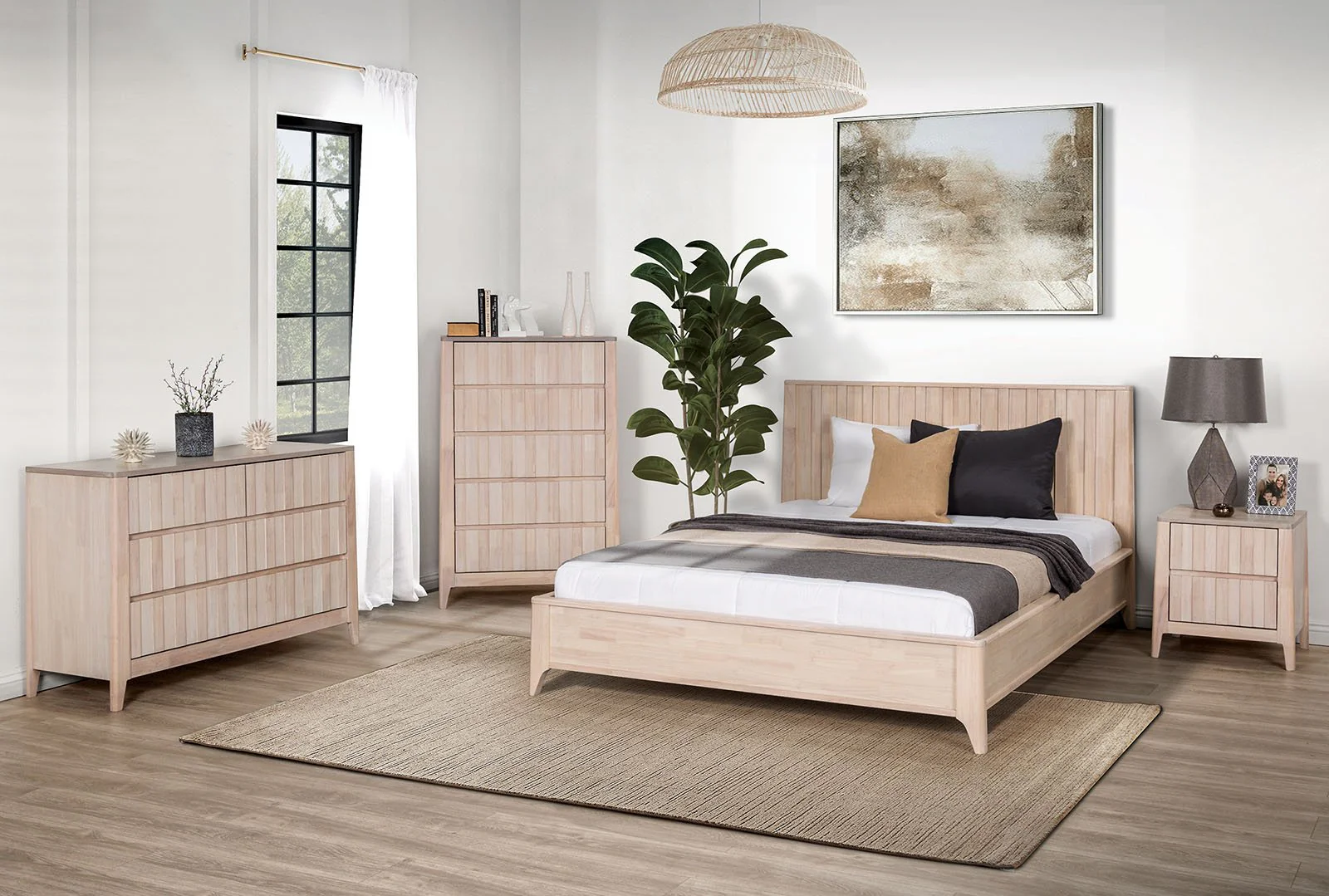 Gervais Twin Bed, White Wash - Image 2