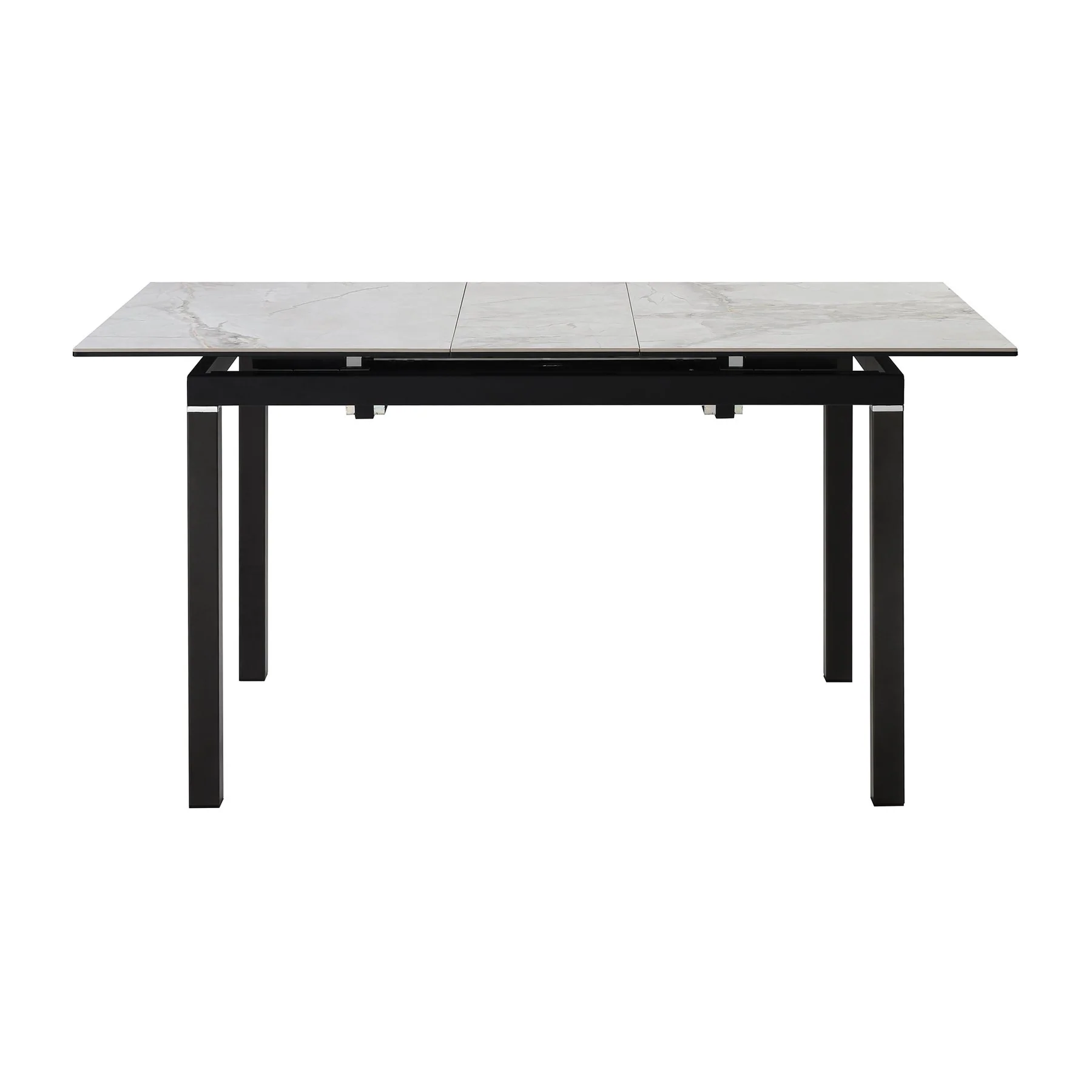 Giana Kash 7 Piece Extendable Dining Set with Black Faux Leather Chairs - Image 4