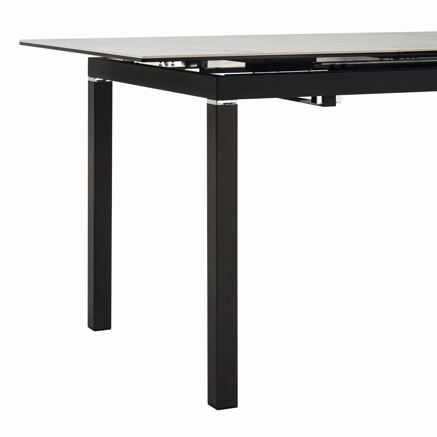 Giana Kash 7 Piece Extendable Dining Set with Black Faux Leather Chairs - Image 9