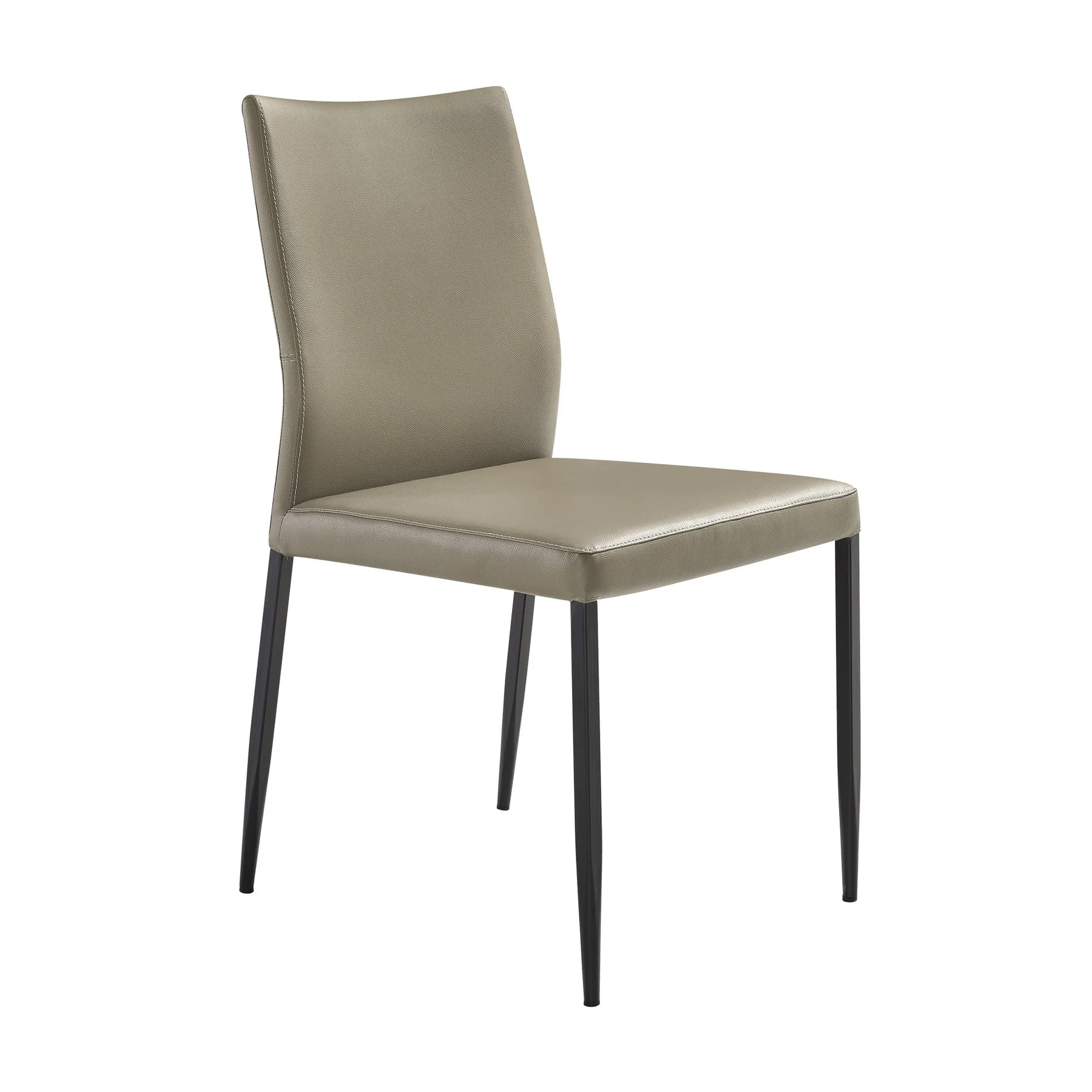 Giana Kash 7 Piece Extendable Dining Set with Taupe Gray Faux Leather Chairs - Image 2