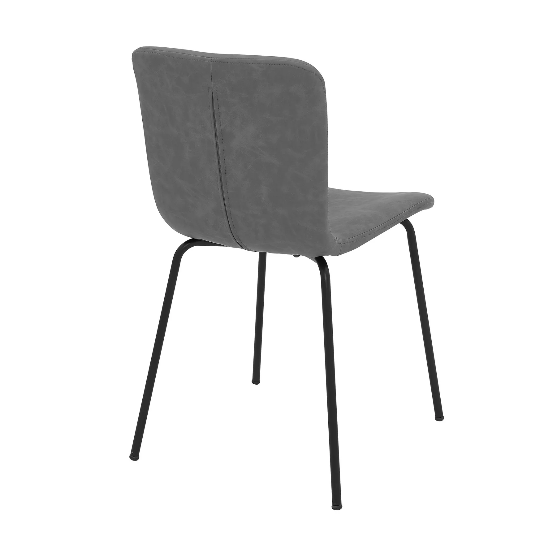 Gillian Modern Light Gray Fabric and Metal Dining Room Chairs - Set of 2 - Image 4