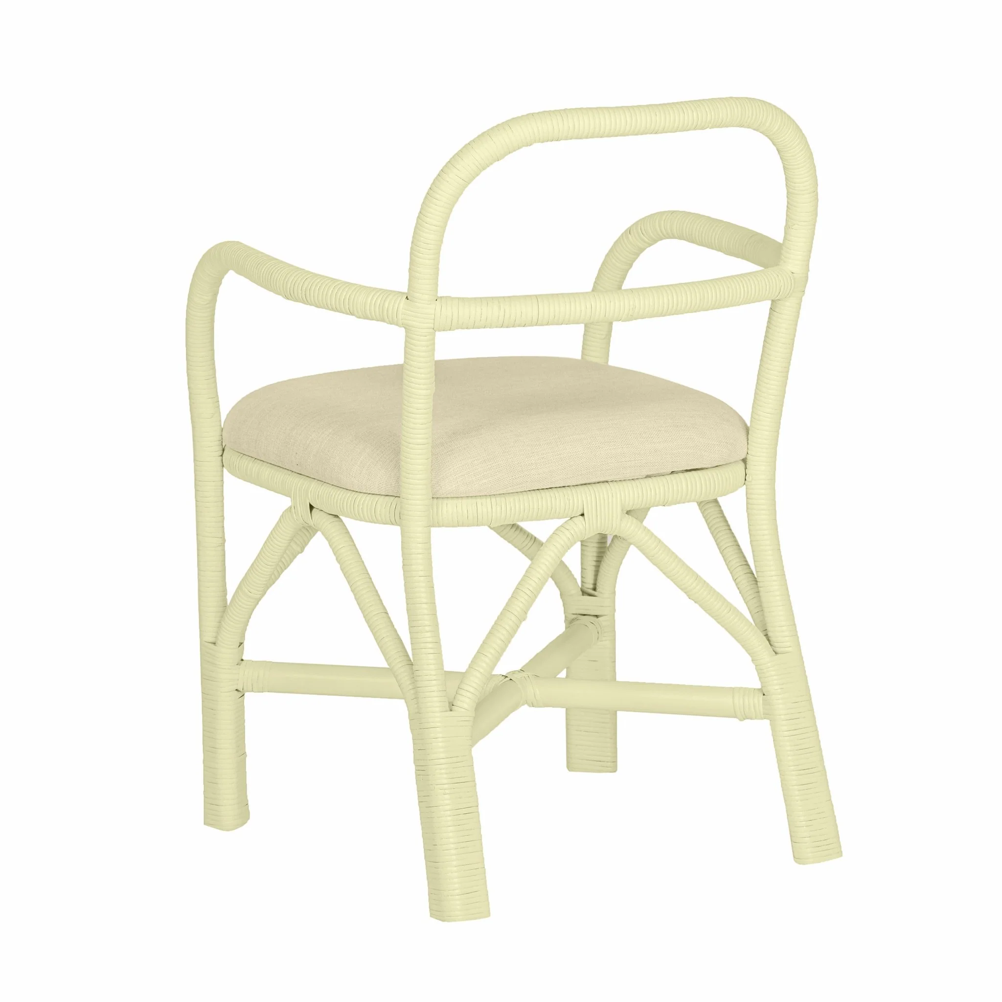 Ginny Cream Rattan Dining Chair - Image 4