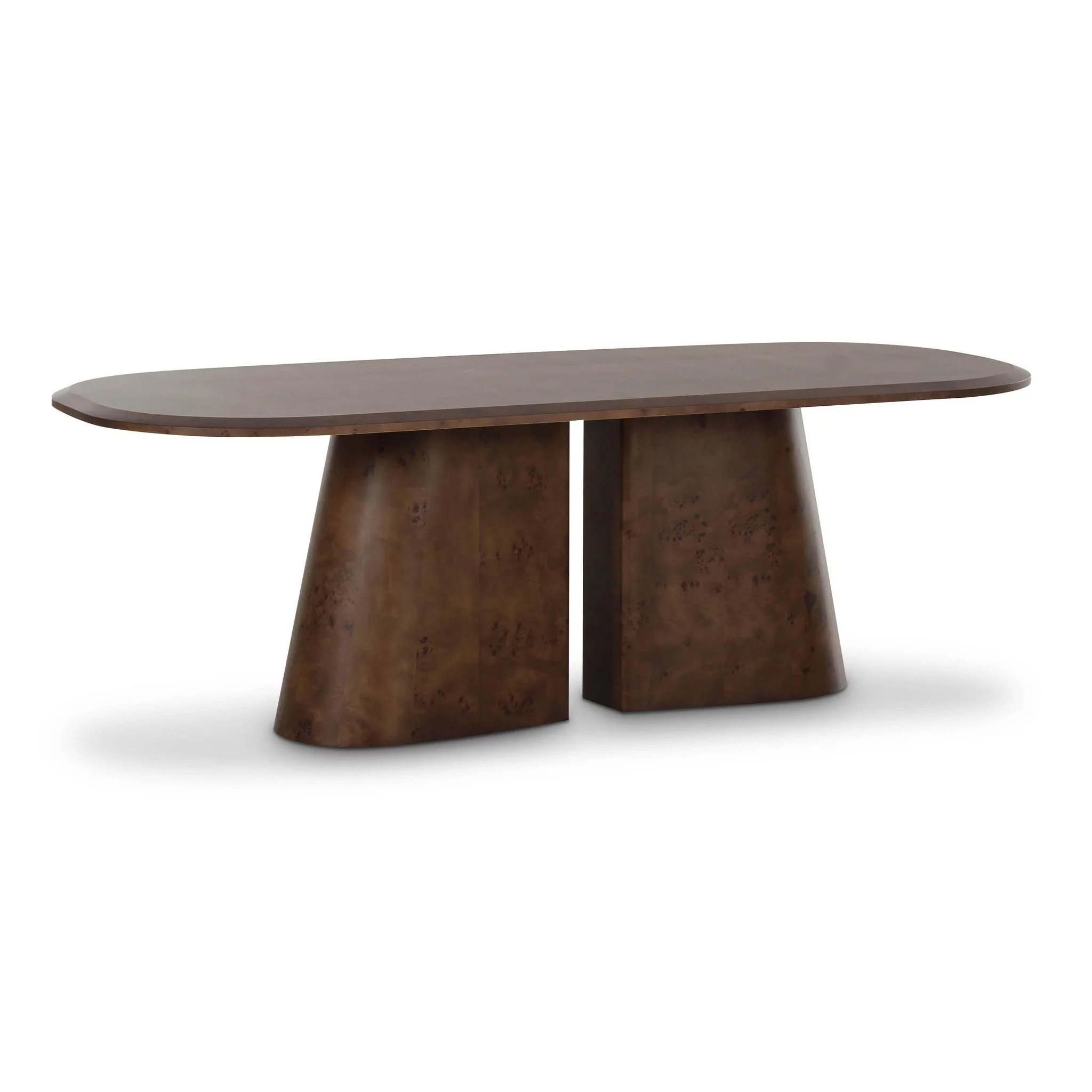 Gladyss Brown Burl Oval 87 inch Dining Table - Image 3