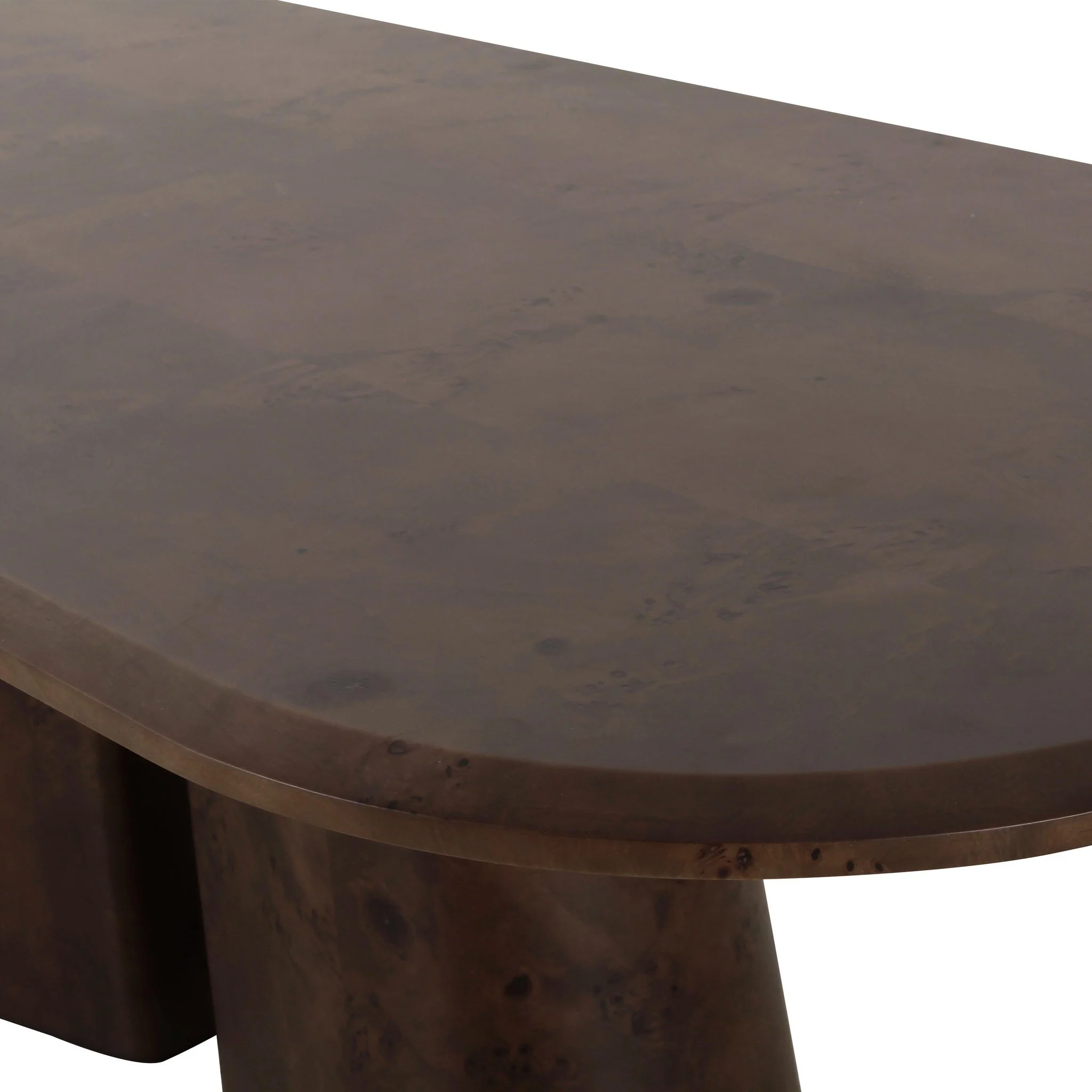 Gladyss Brown Burl Oval 87 inch Dining Table - Image 6