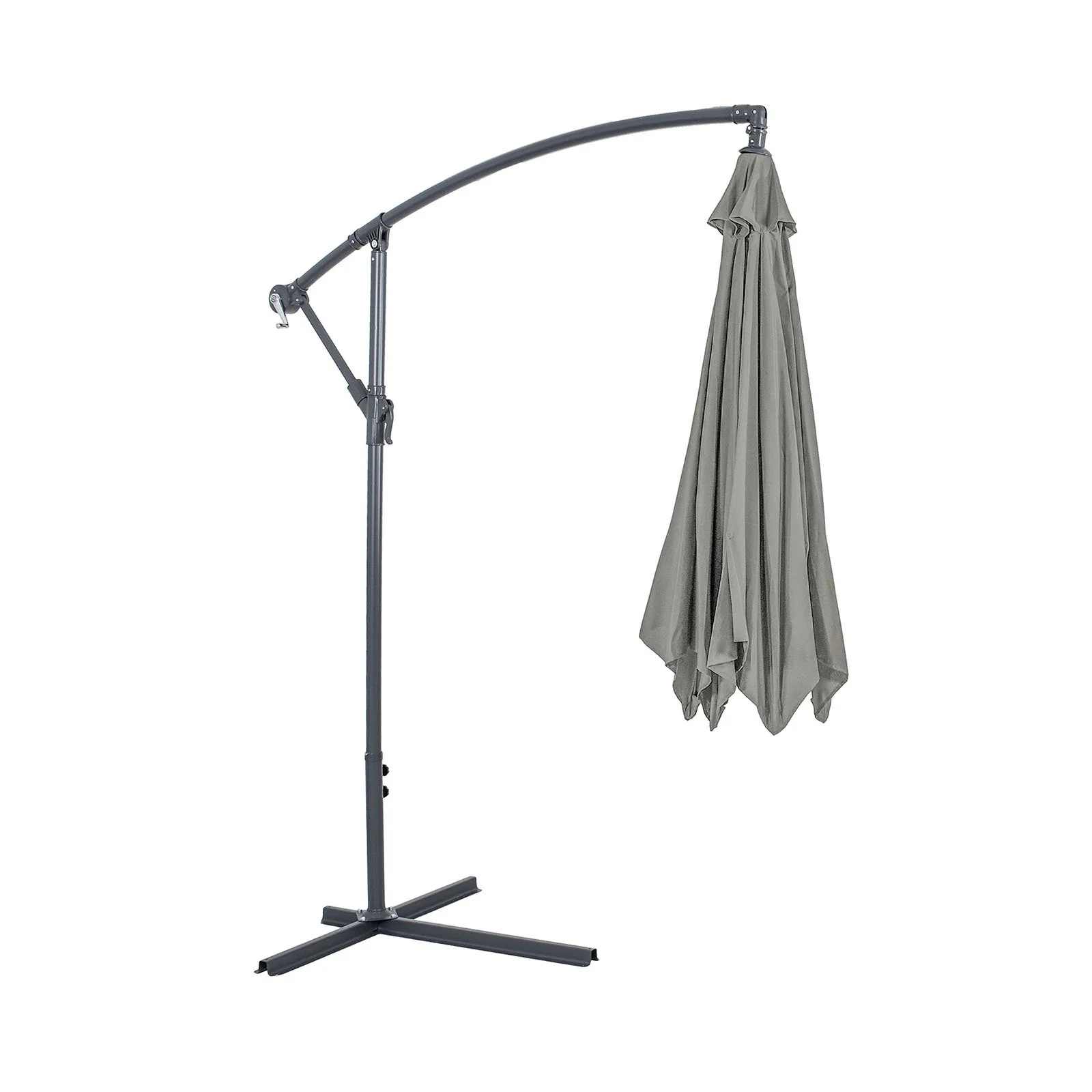 Glam Cantilever Umbrella W/Led+Base, Graphite - Image 4
