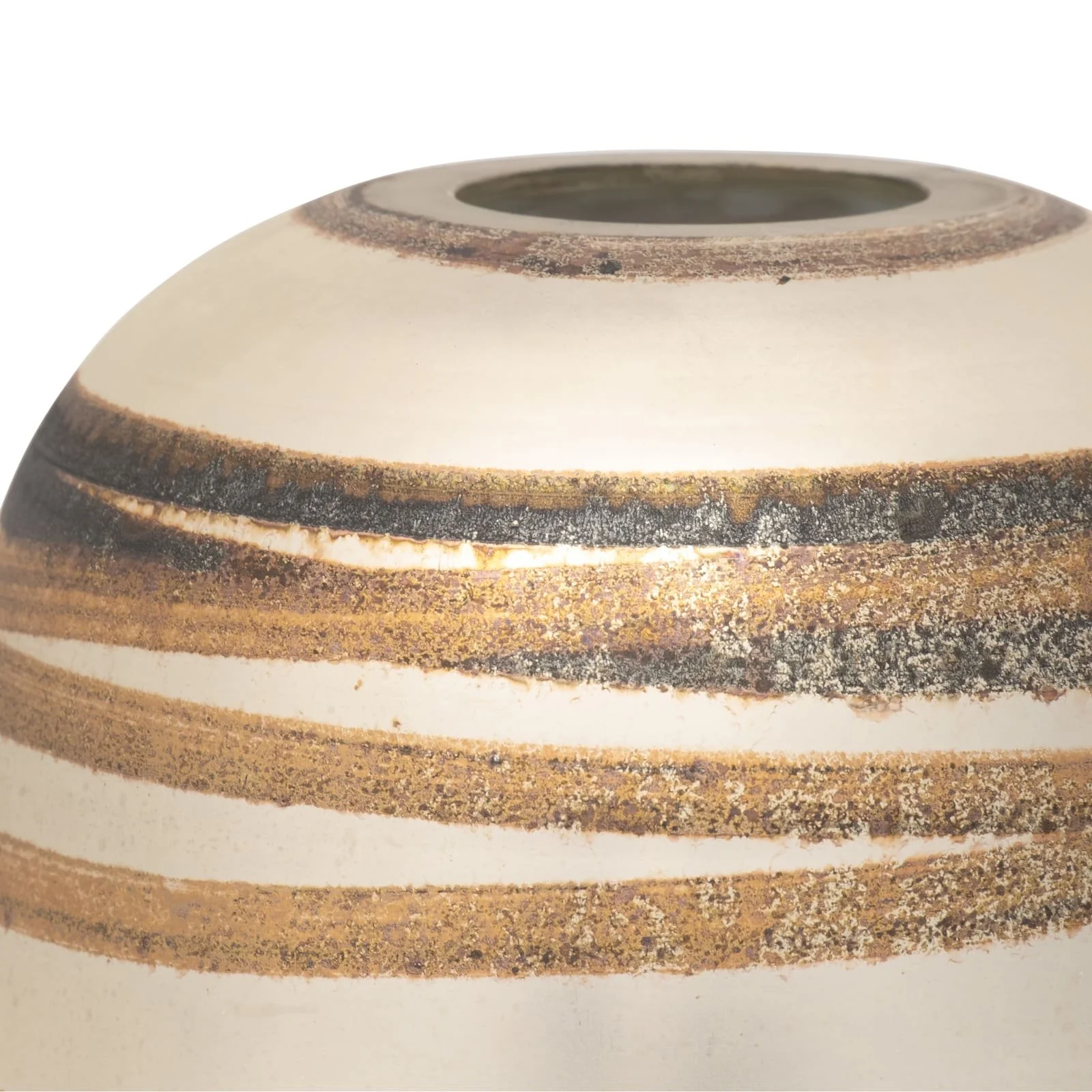 Glass, 10" Antique Ring Vase, Gold - Image 3