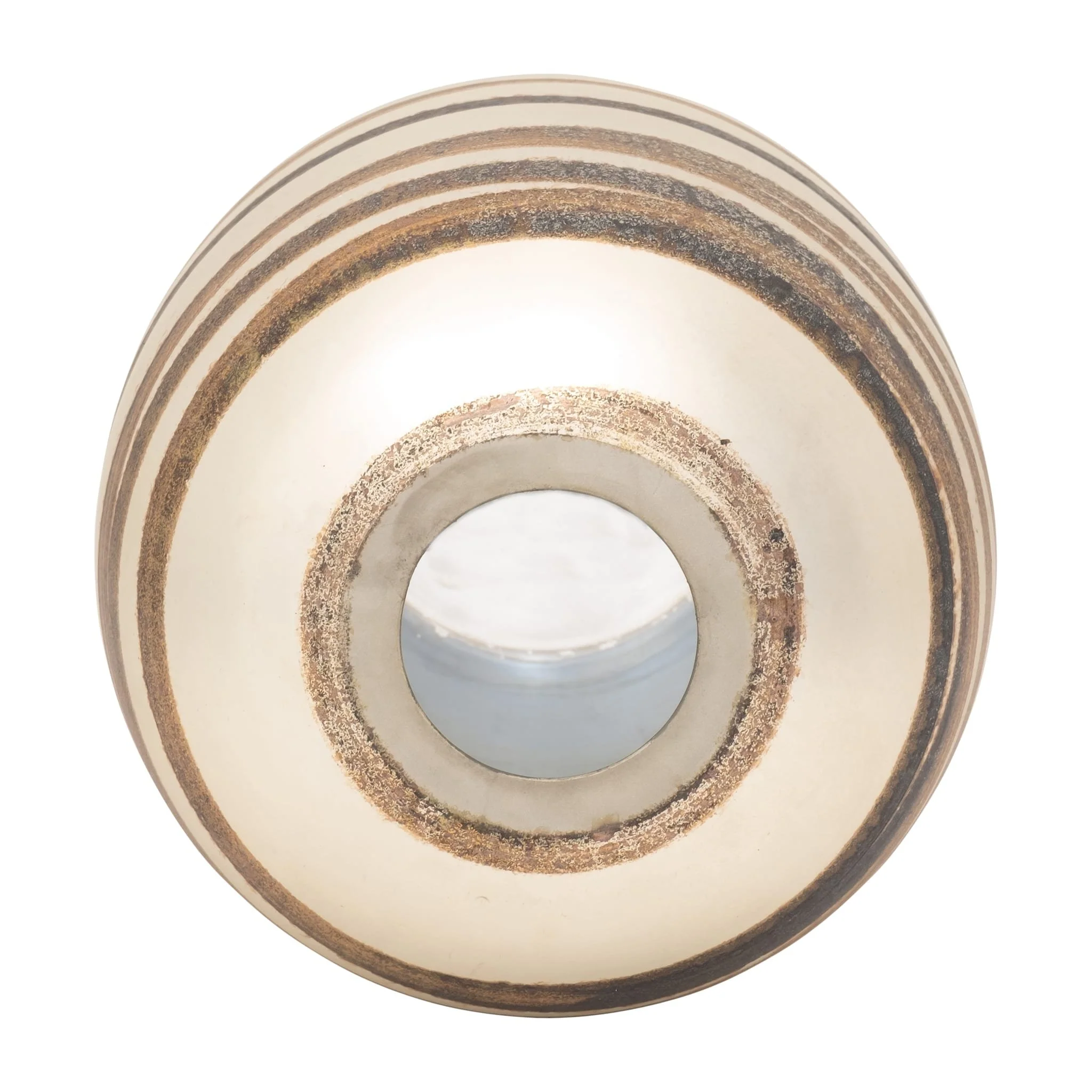 Glass, 10" Antique Ring Vase, Gold - Image 5
