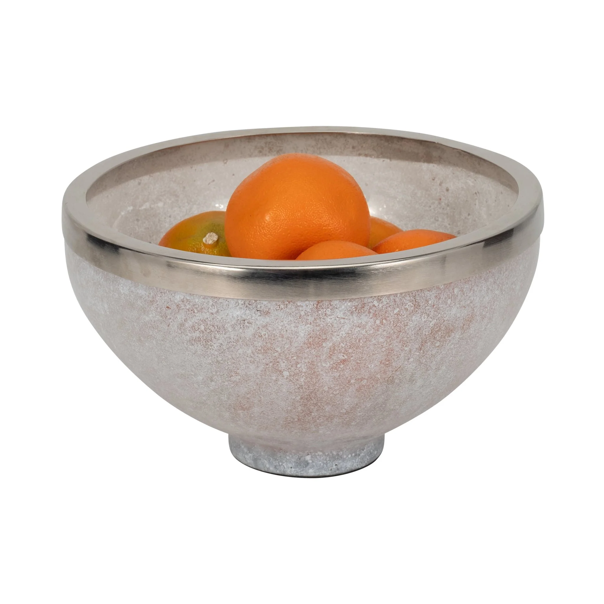 Glass,10",bowl W/ring Deco,white - Image 2