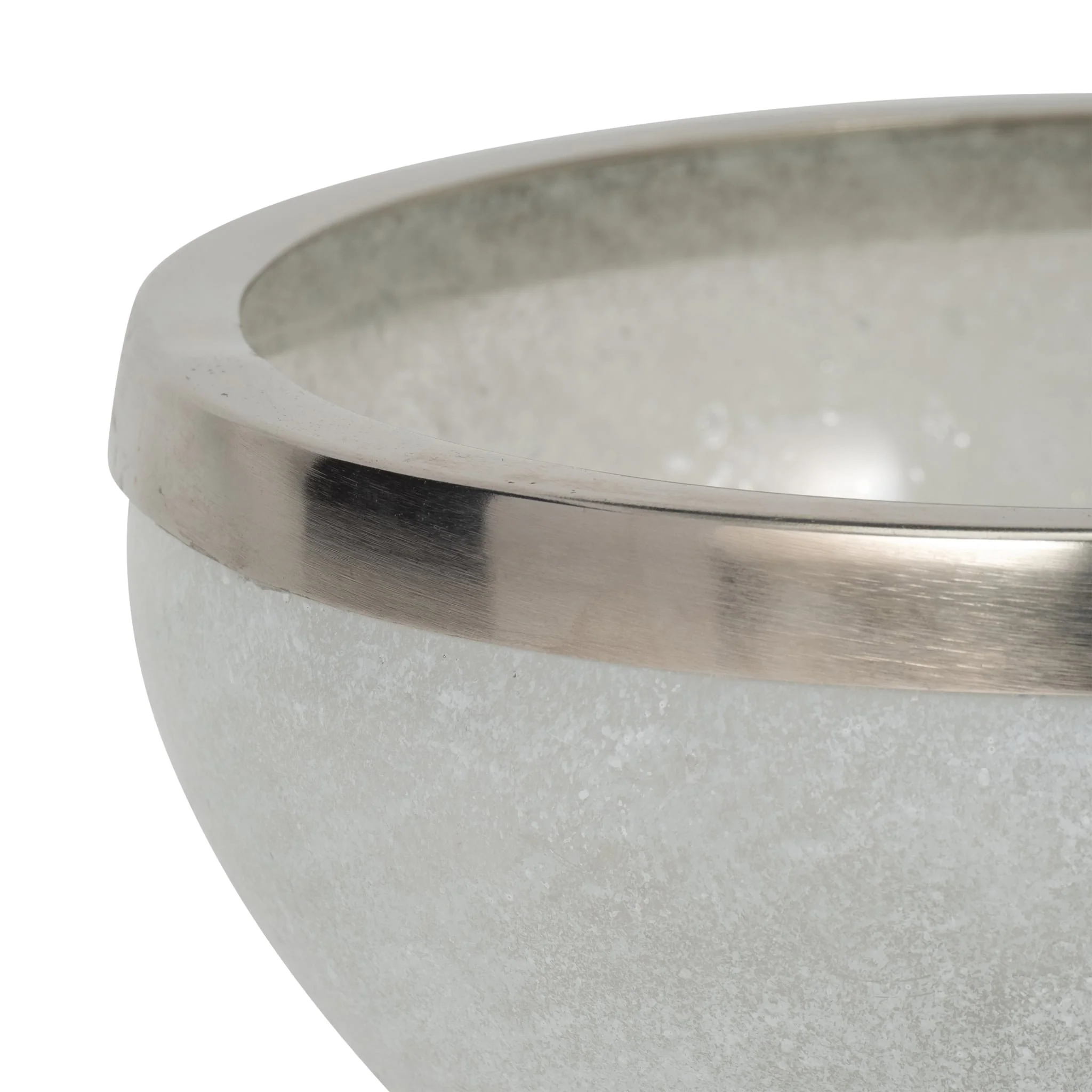 Glass,10",bowl W/ring Deco,white - Image 4