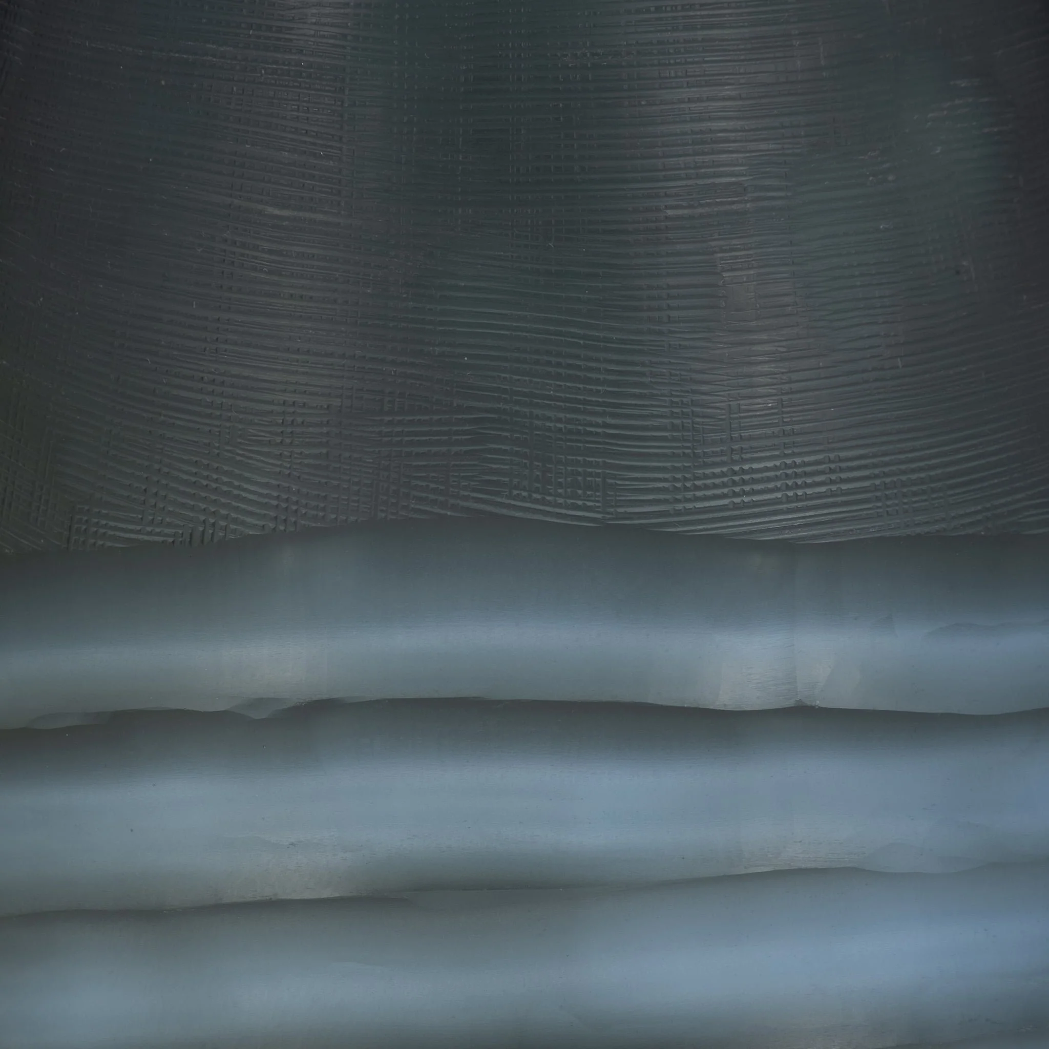 Glass, 10" Etched Vase, Blue - Image 5