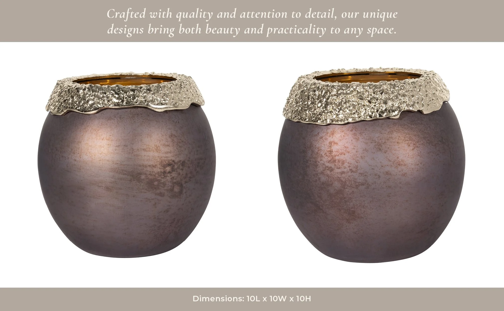 Glass,10",oval Hurricane,charred Coal/gold - Image 15