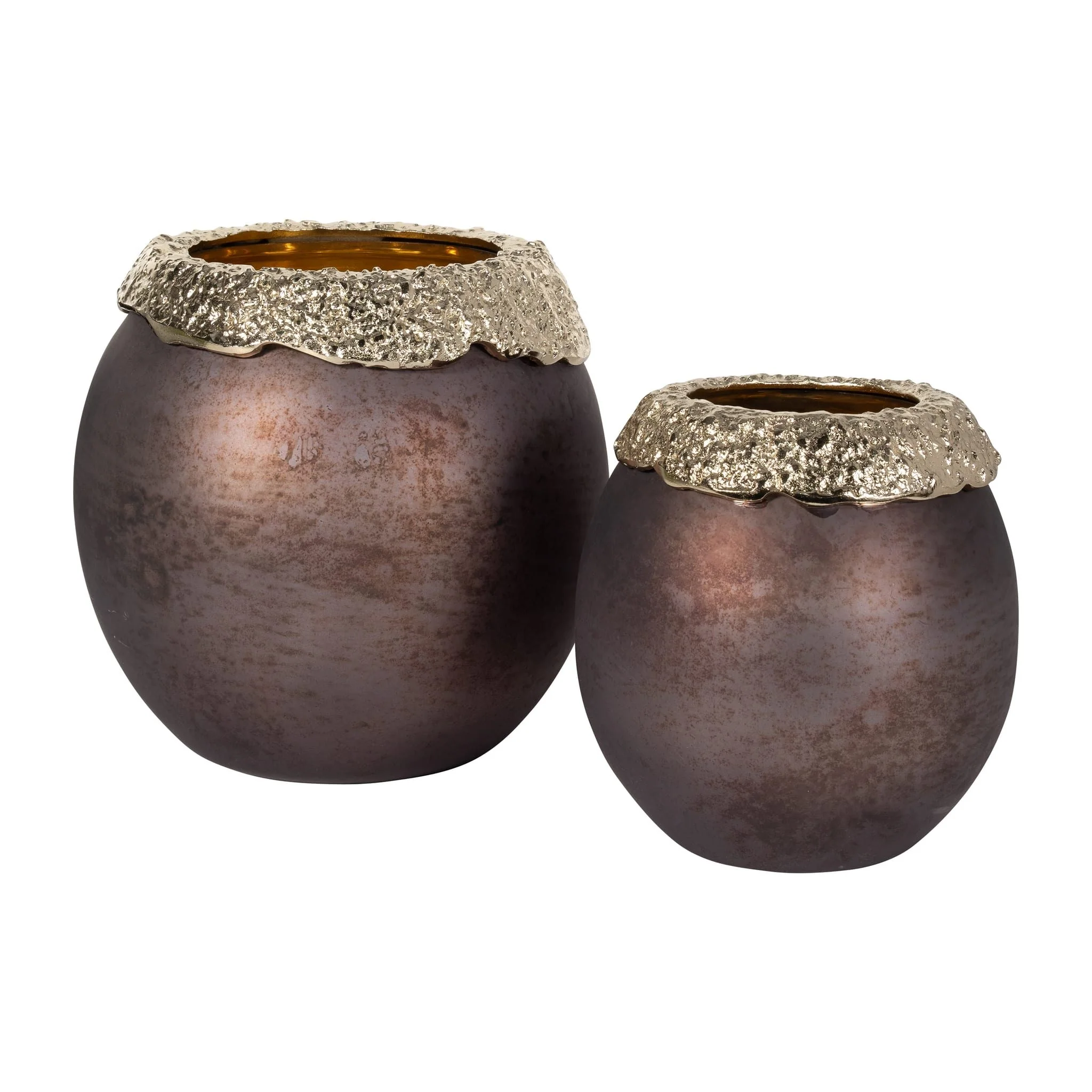Glass,10",oval Hurricane,charred Coal/gold - Image 8