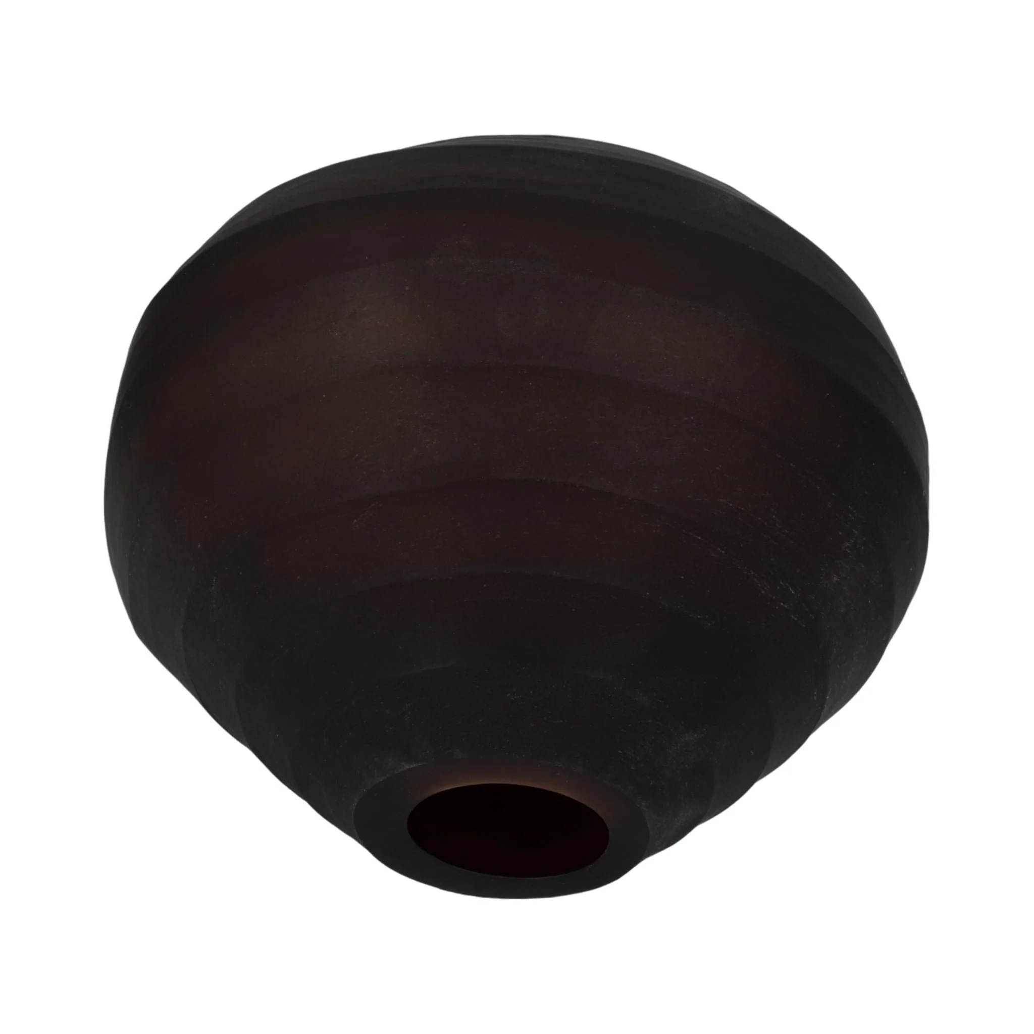 Glass, 10" Rotund Vase, Smokey Brown - Image 5