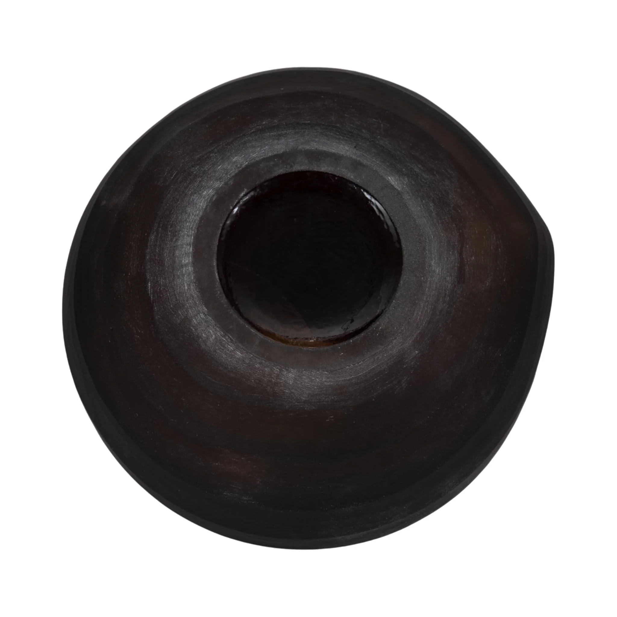 Glass, 10" Rotund Vase, Smokey Brown - Image 6