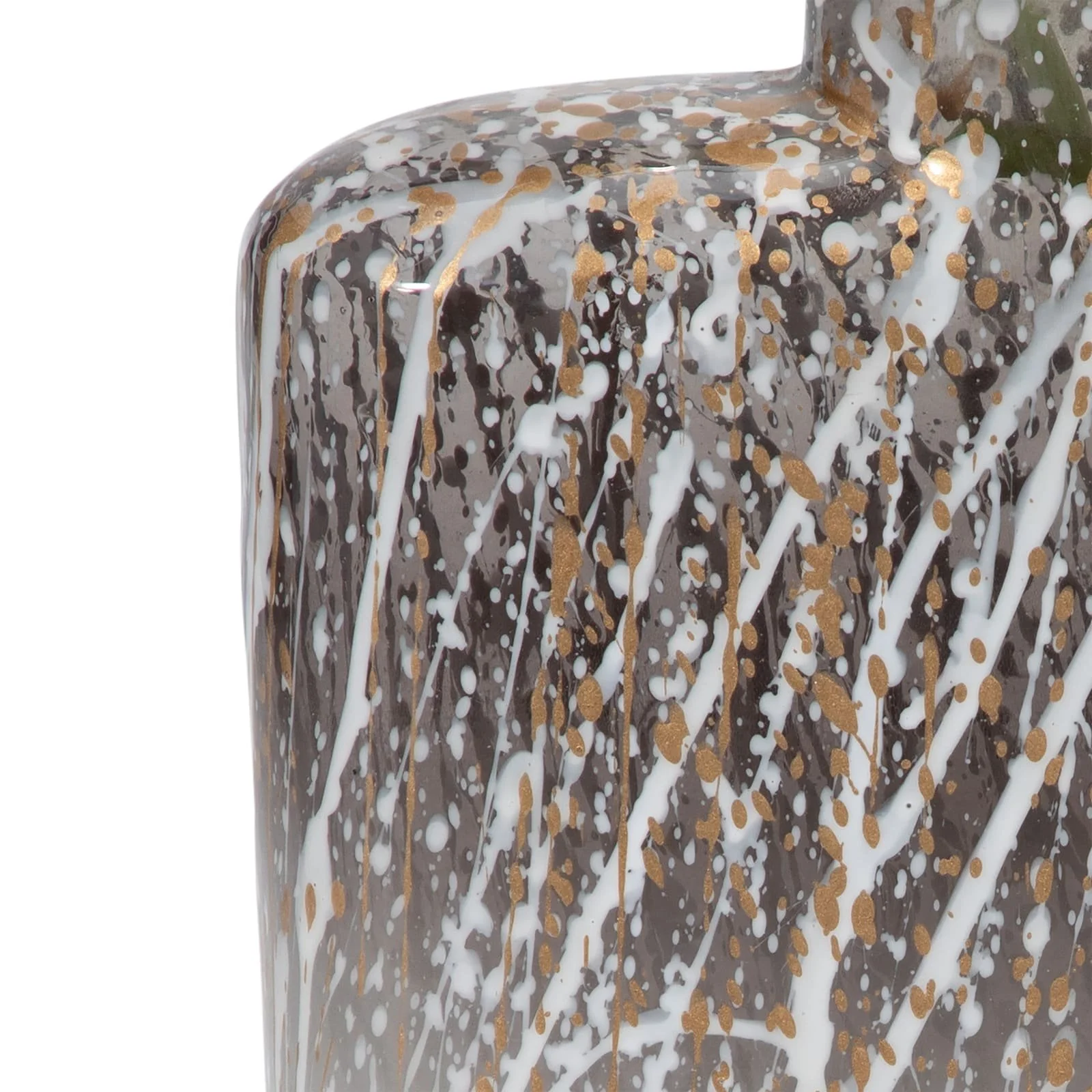 Glass,10",striped Stained Vase,multi - Image 5