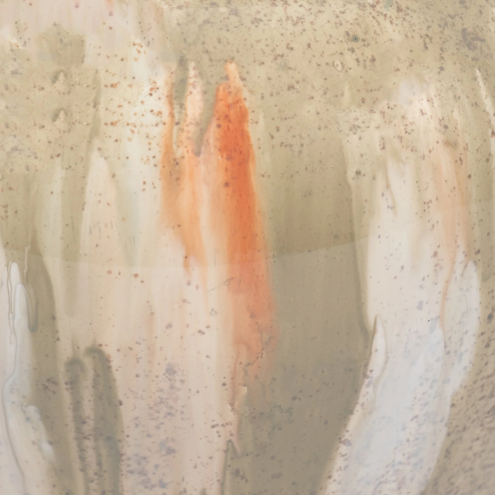 Glass, 10" Temple Vase W/ Resin Topper, Blush/gree - Image 4