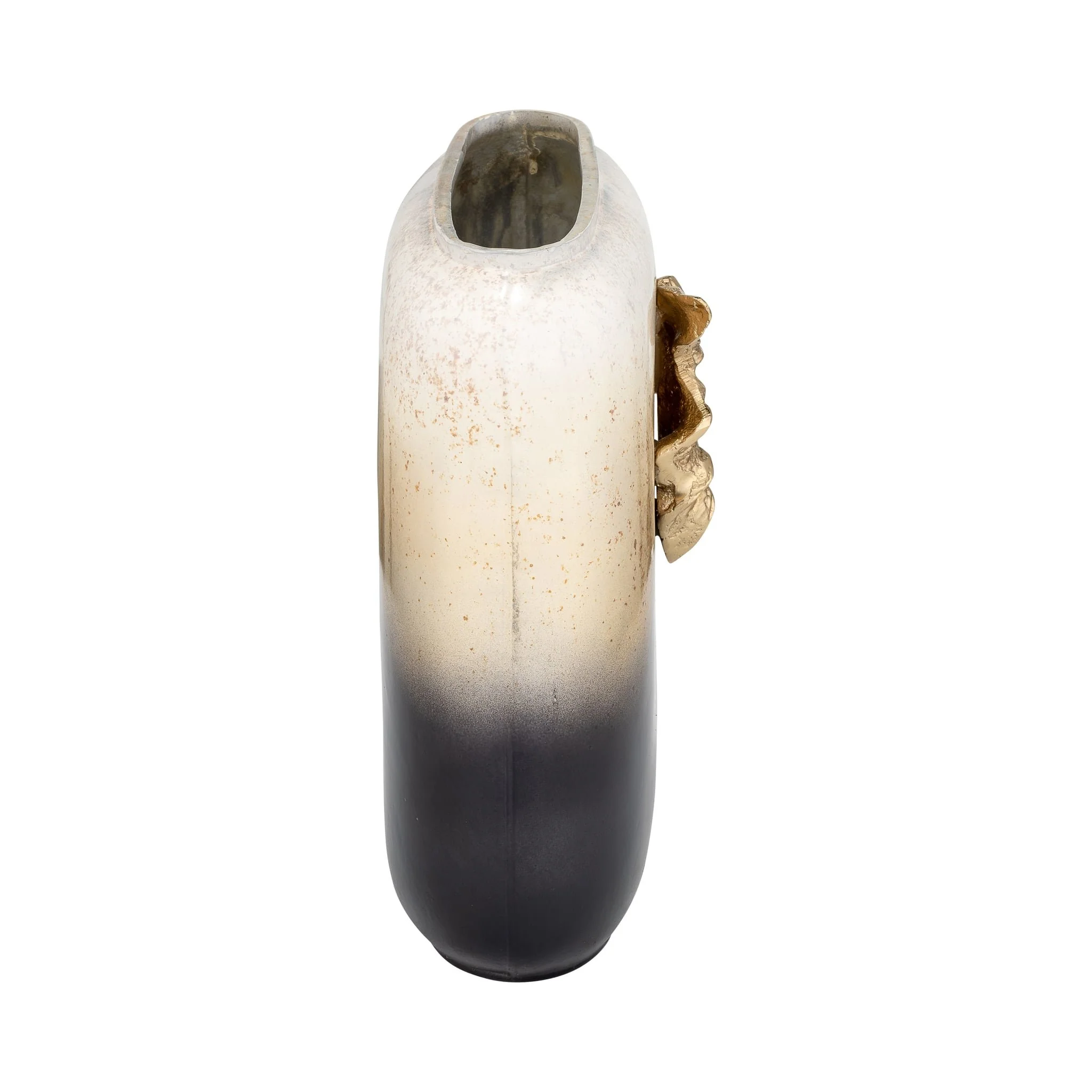 Glass,10",vase W/wing Handle,champagne/blk - Image 4