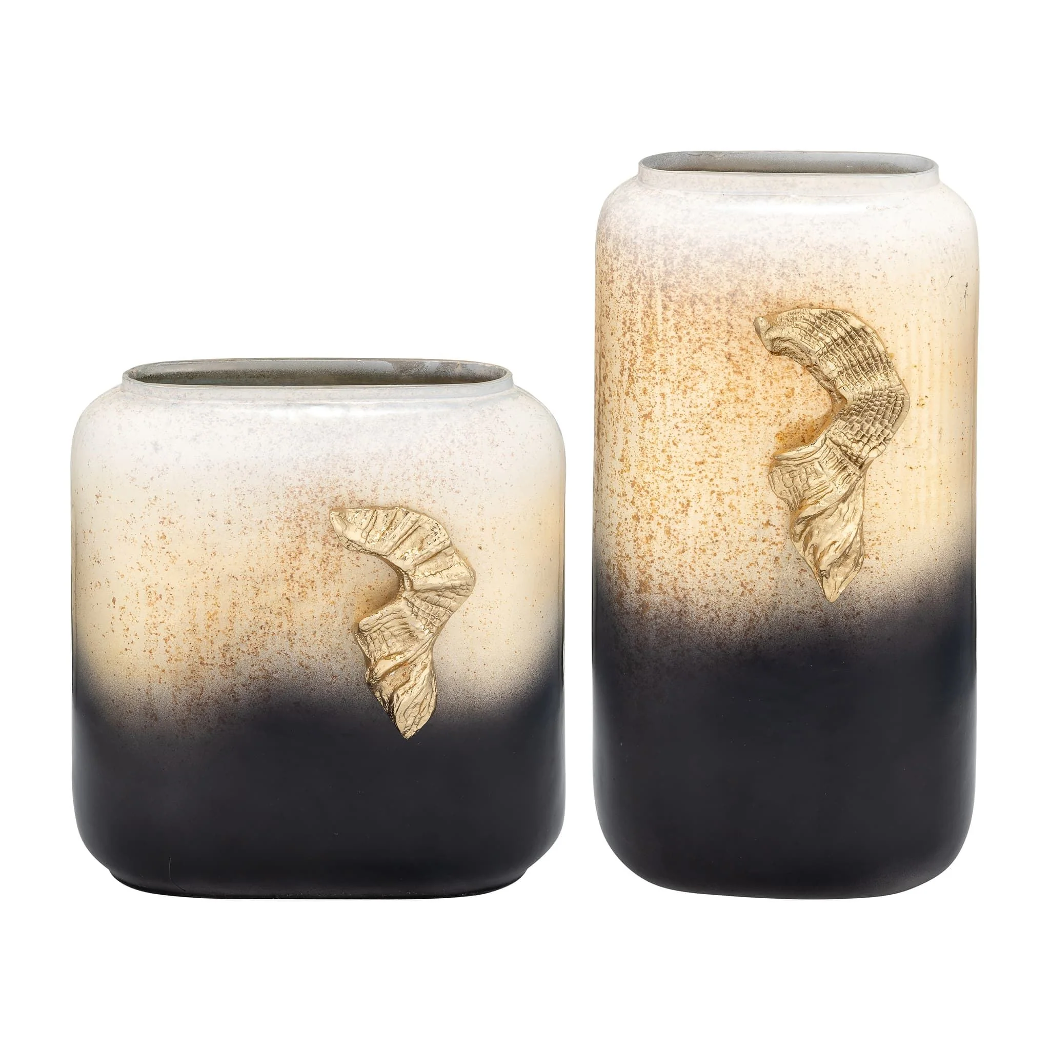 Glass,10",vase W/wing Handle,champagne/blk - Image 7