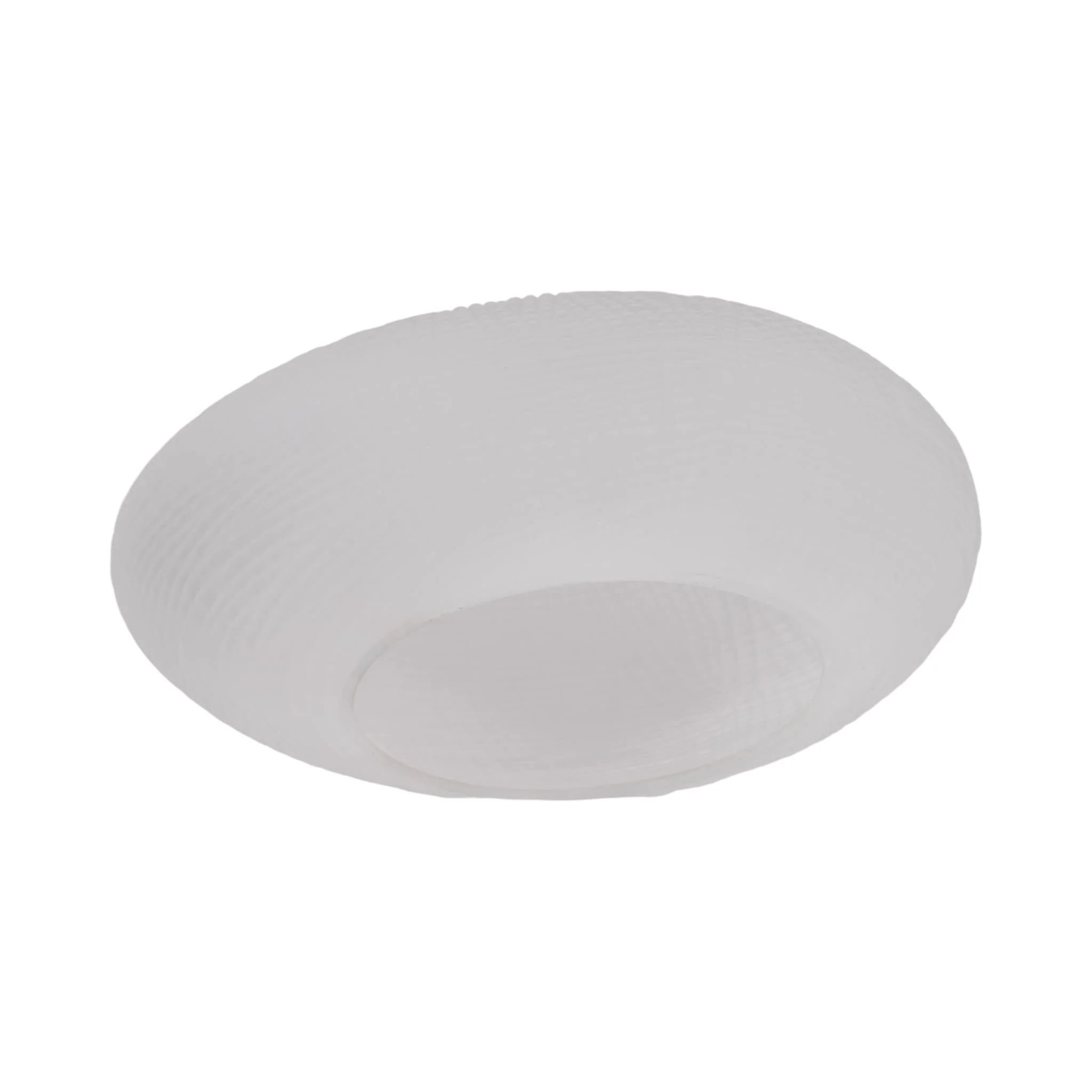 Glass 10"h Textured Vase, Frosted White - Image 6