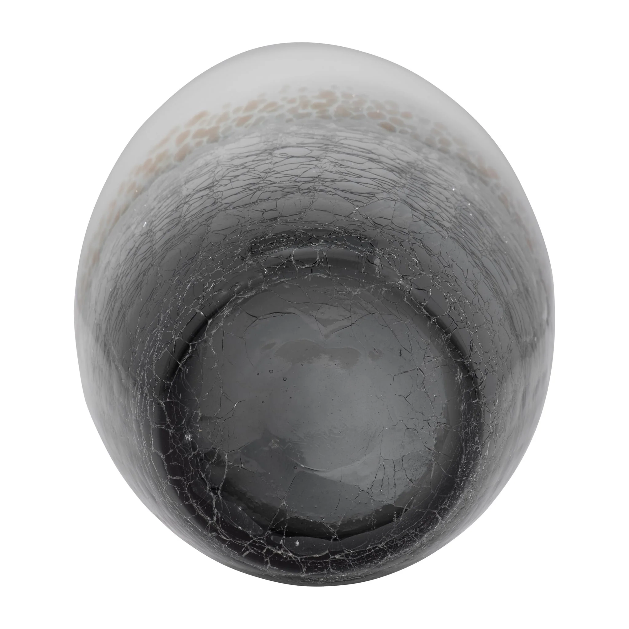 Glass, 11" Crackle Vase, Multi - Image 6