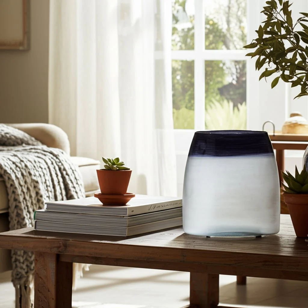 Glass, 11" Ombre Vase, Blue - Image 11