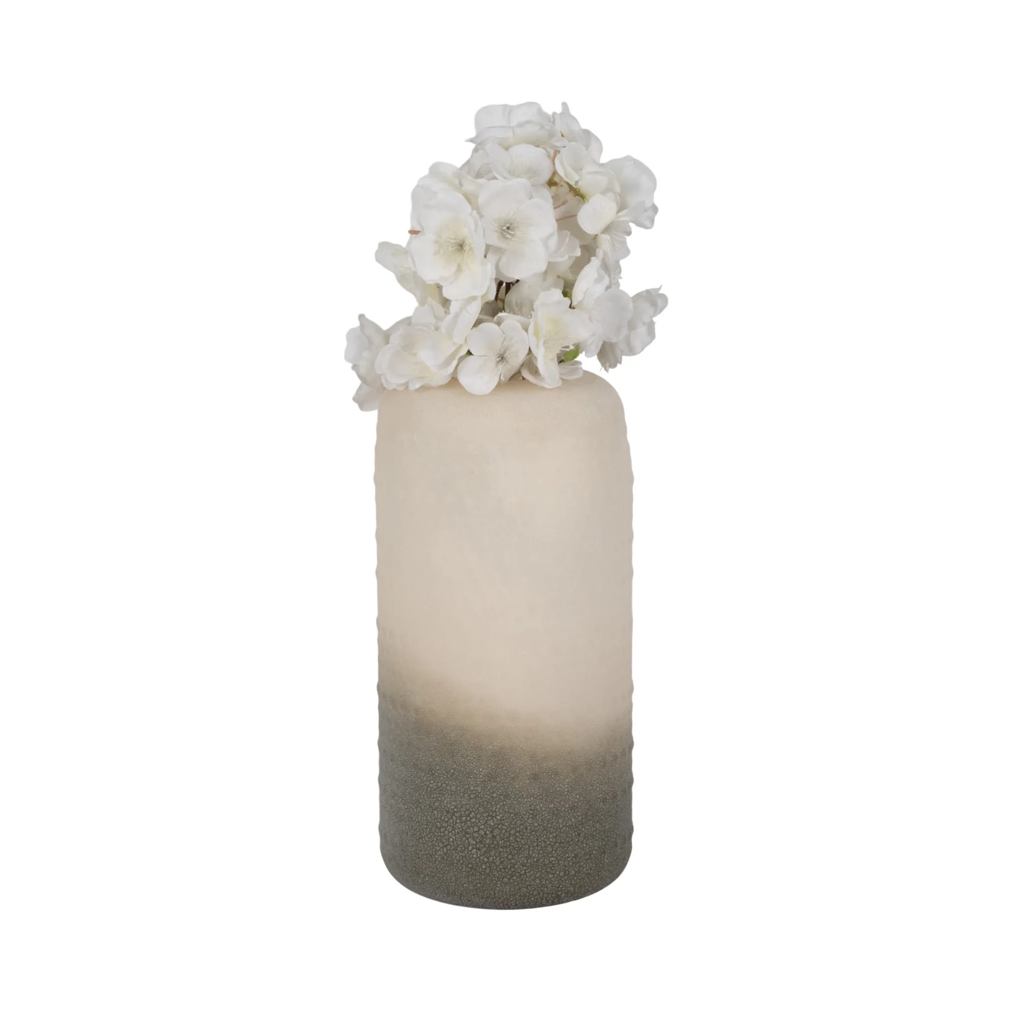 Glass 11" Textured 2-tone Vase, - Image 2