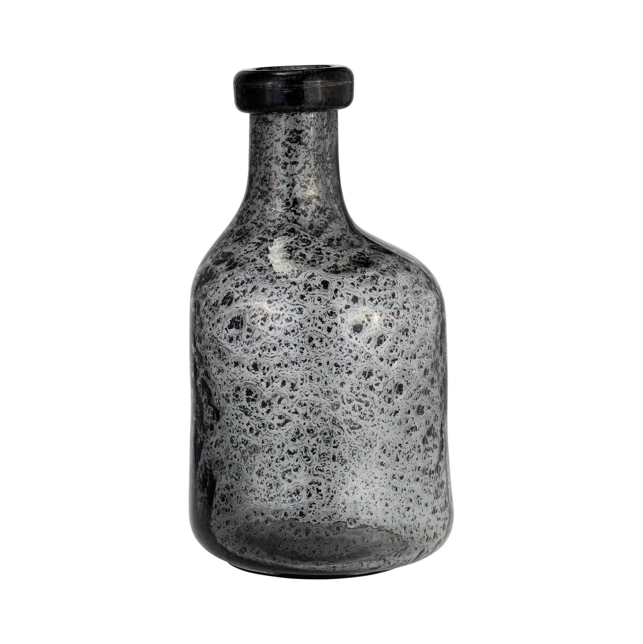Glass, 11h" Irregular Shape Vase, Smoke - Image 2